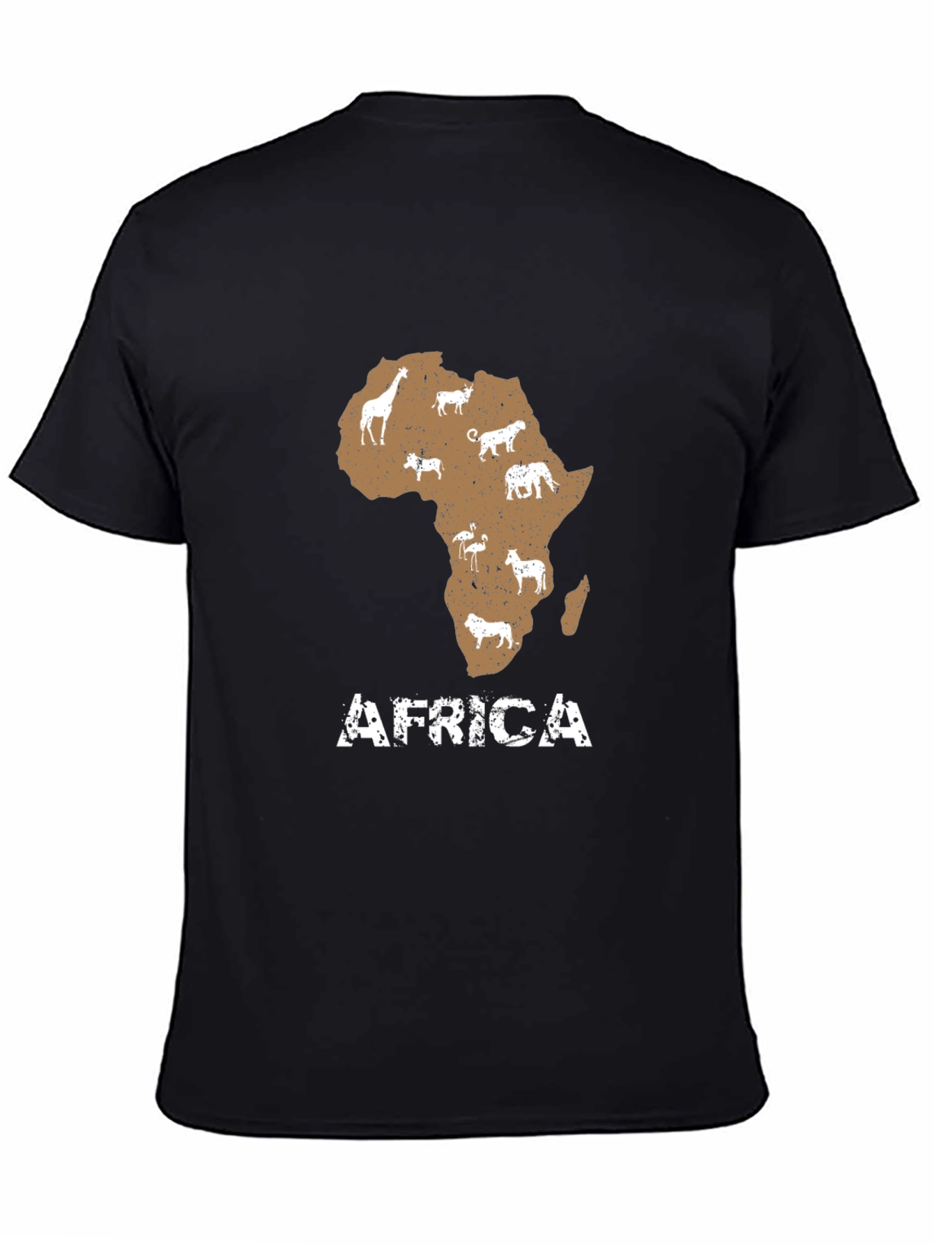 Africa Map Graphic T-Shirt - Animal Continent Tee