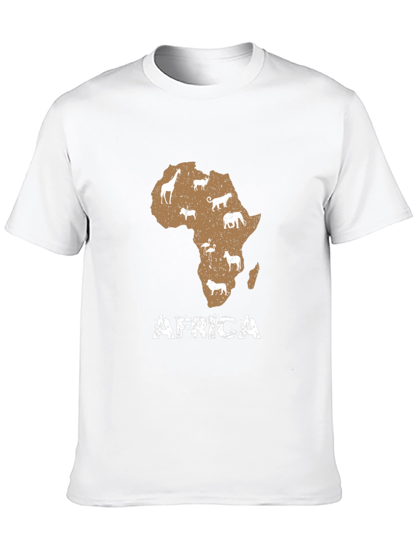 Africa Map Graphic T-Shirt - Animal Continent Tee
