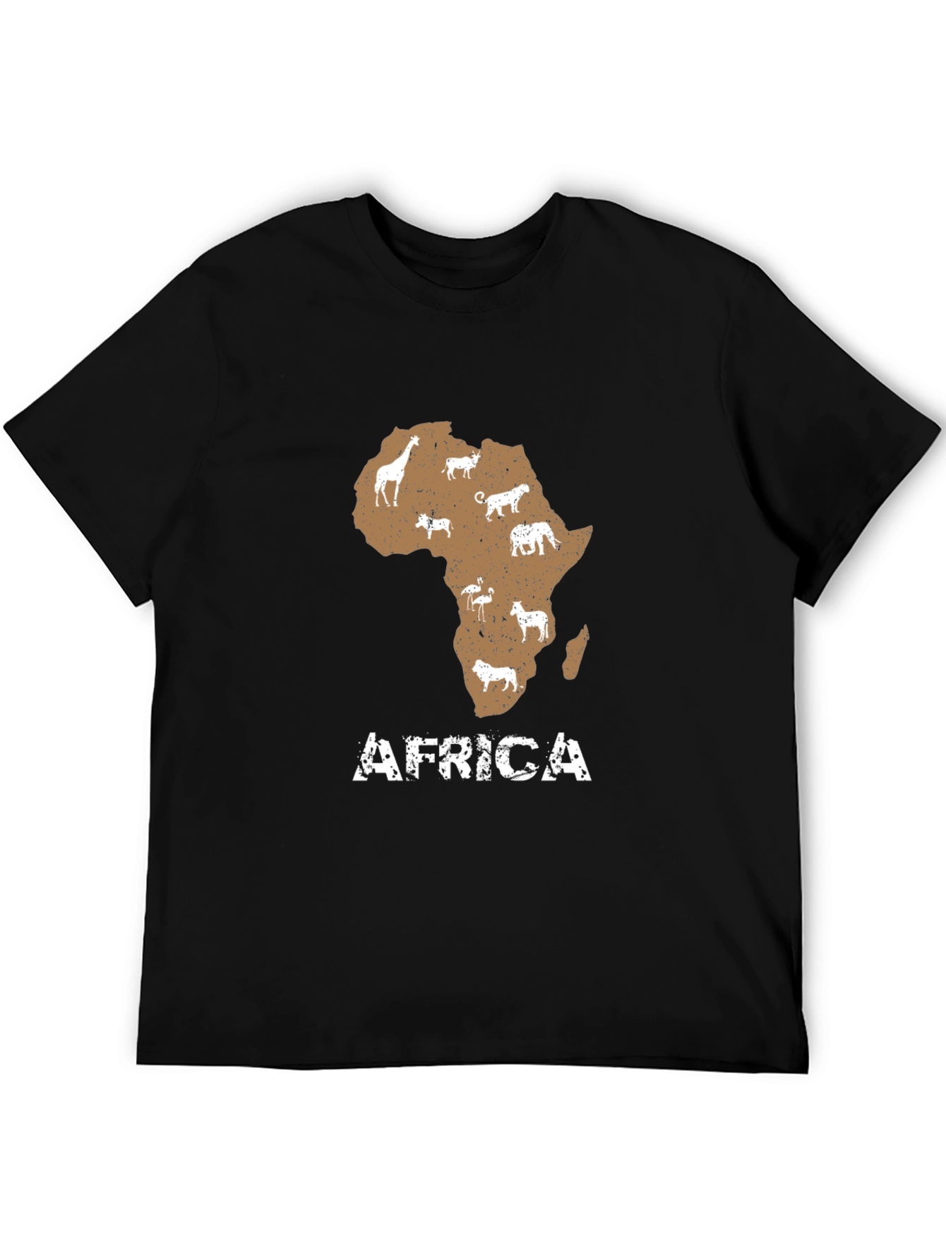 Africa Map Graphic T-Shirt - Animal Continent Tee
