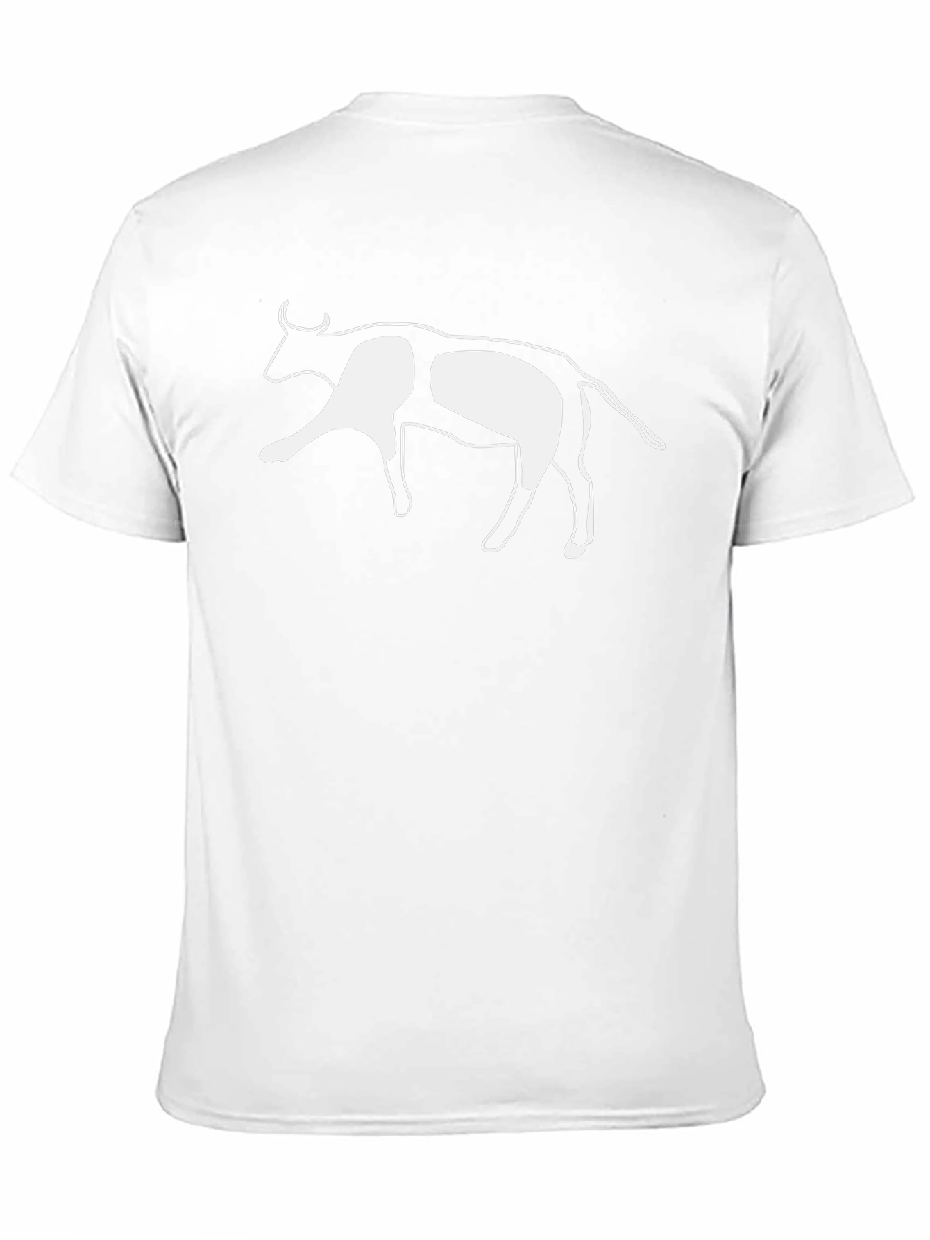 Black T-Shirt with White Cow Graphic