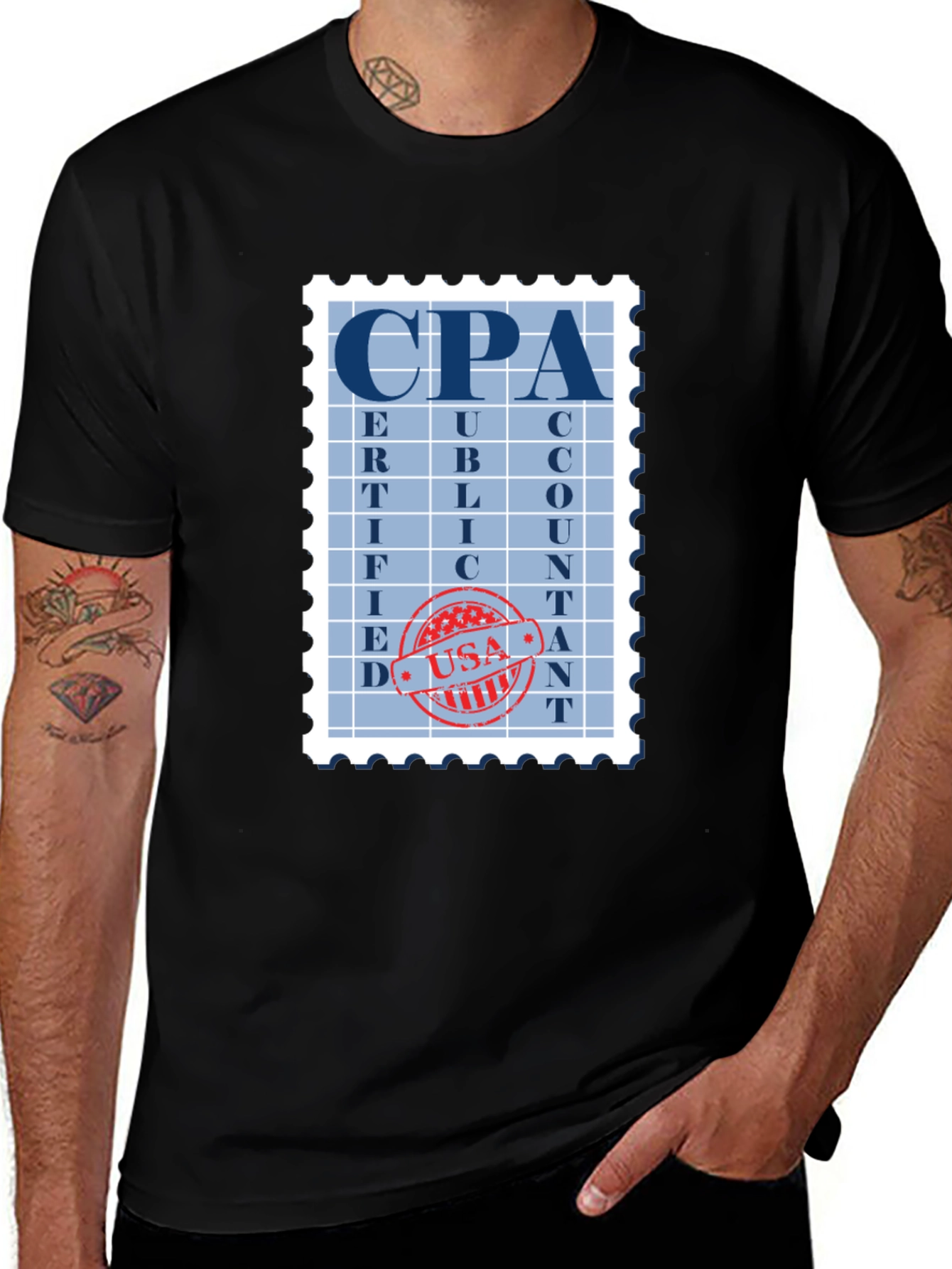 CPA Accountant Graphic Stamp T-Shirt