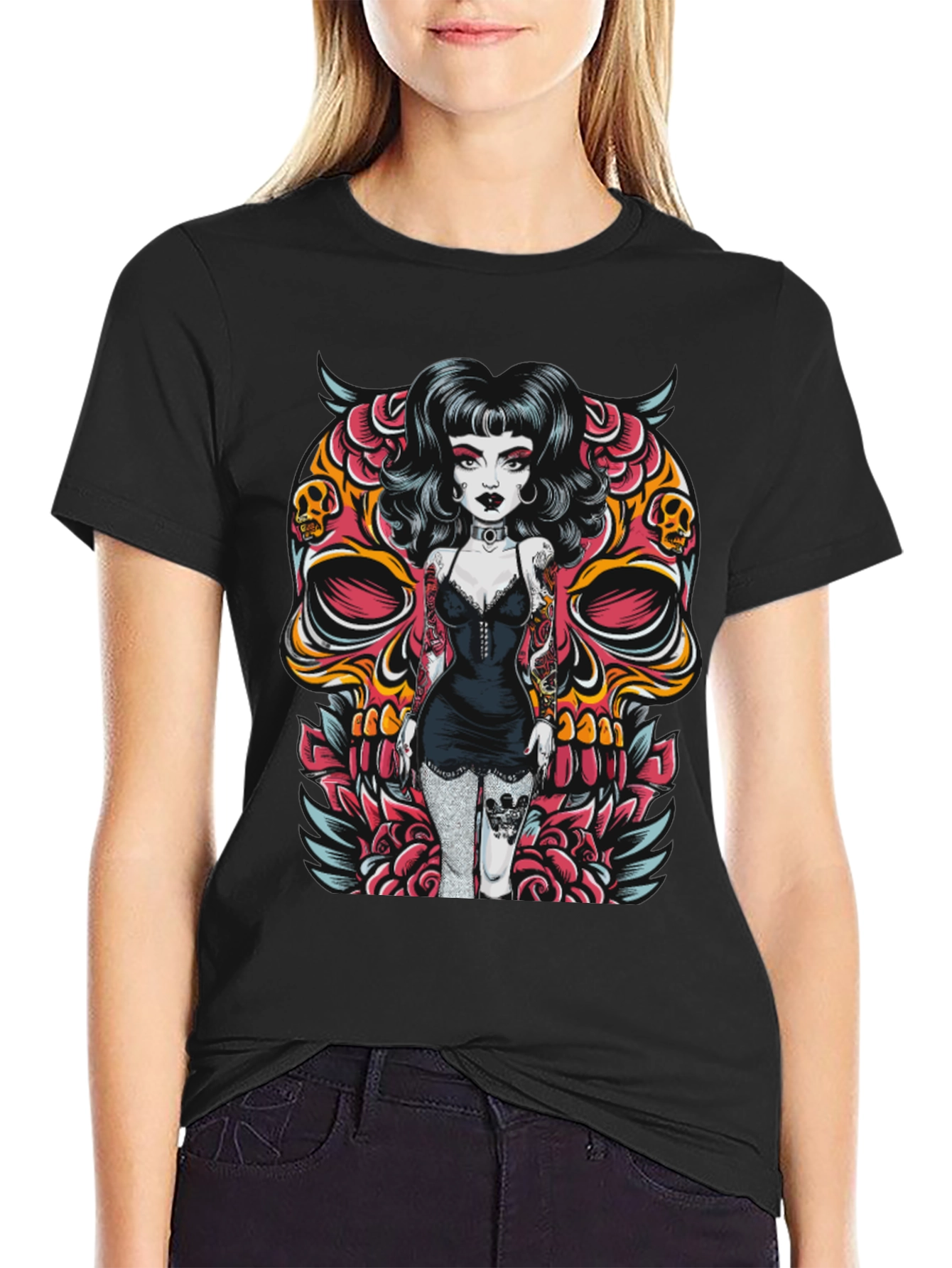 Skull Girl Graphic T-Shirt