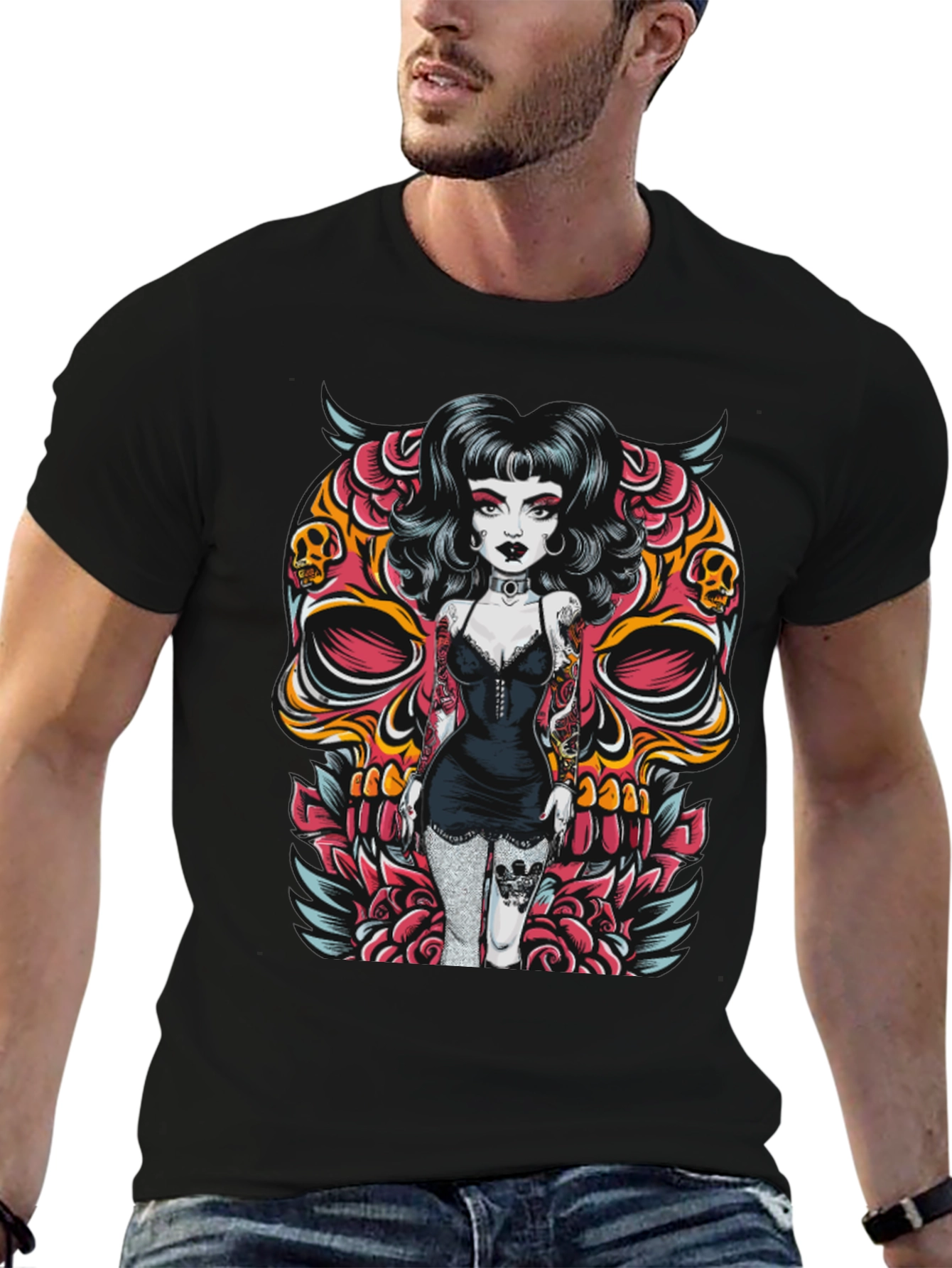 Skull Girl Graphic T-Shirt