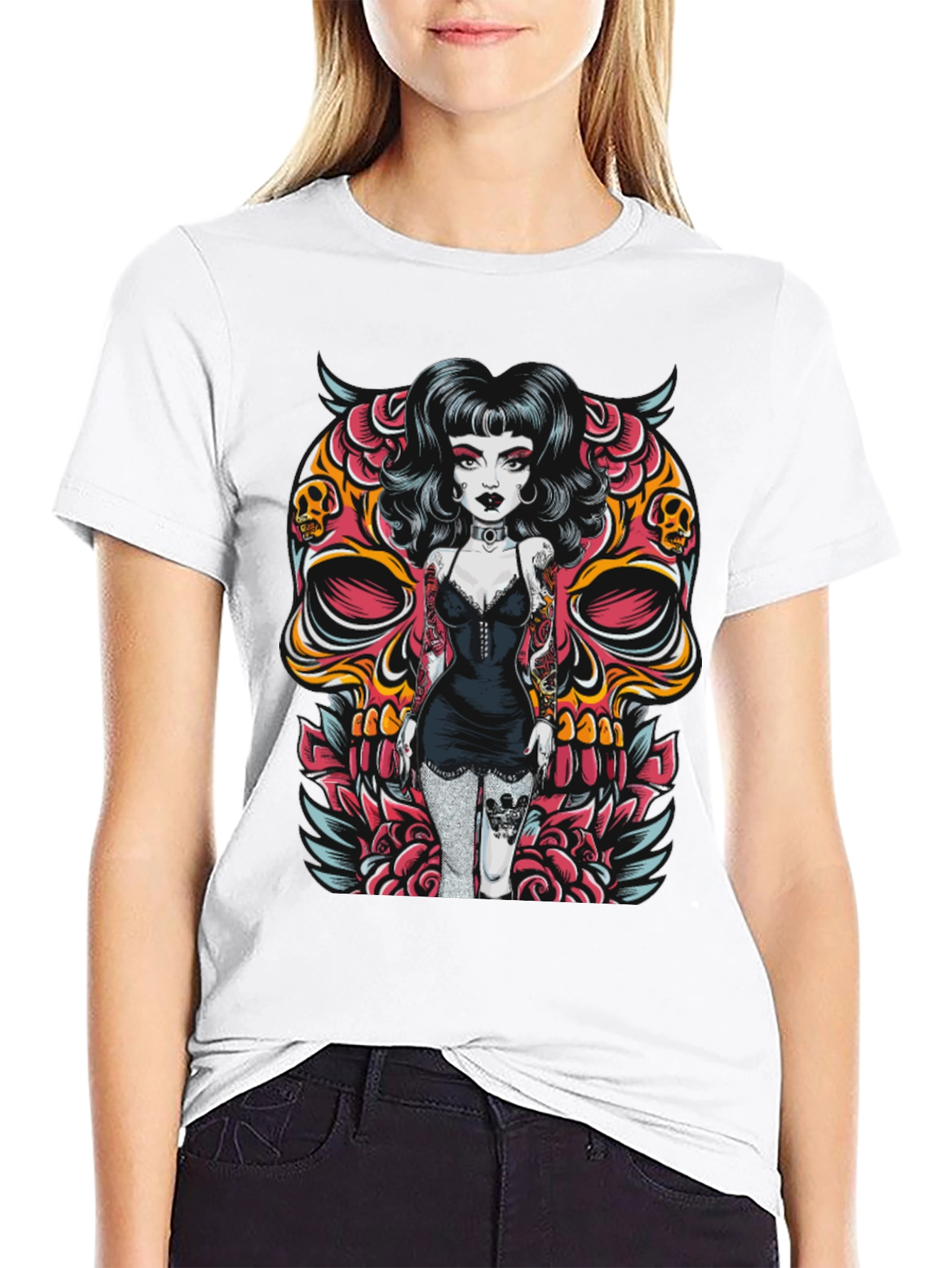 Skull Girl Graphic T-Shirt
