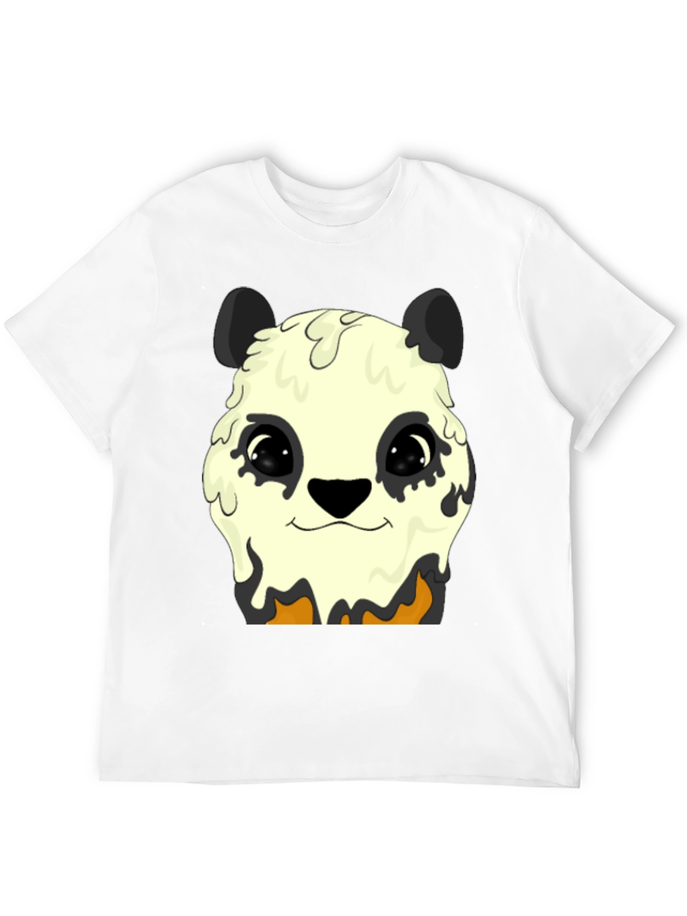Melting Panda Graphic Tee - Trendy Animal Print Shirt