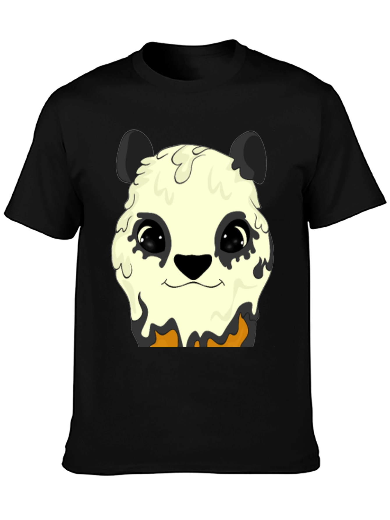 Melting Panda Graphic Tee - Trendy Animal Print Shirt