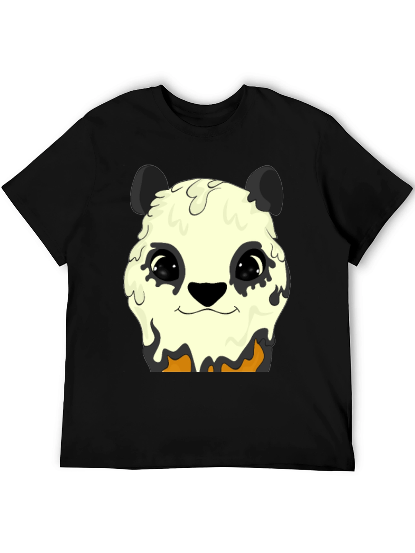 Melting Panda Graphic Tee - Trendy Animal Print Shirt