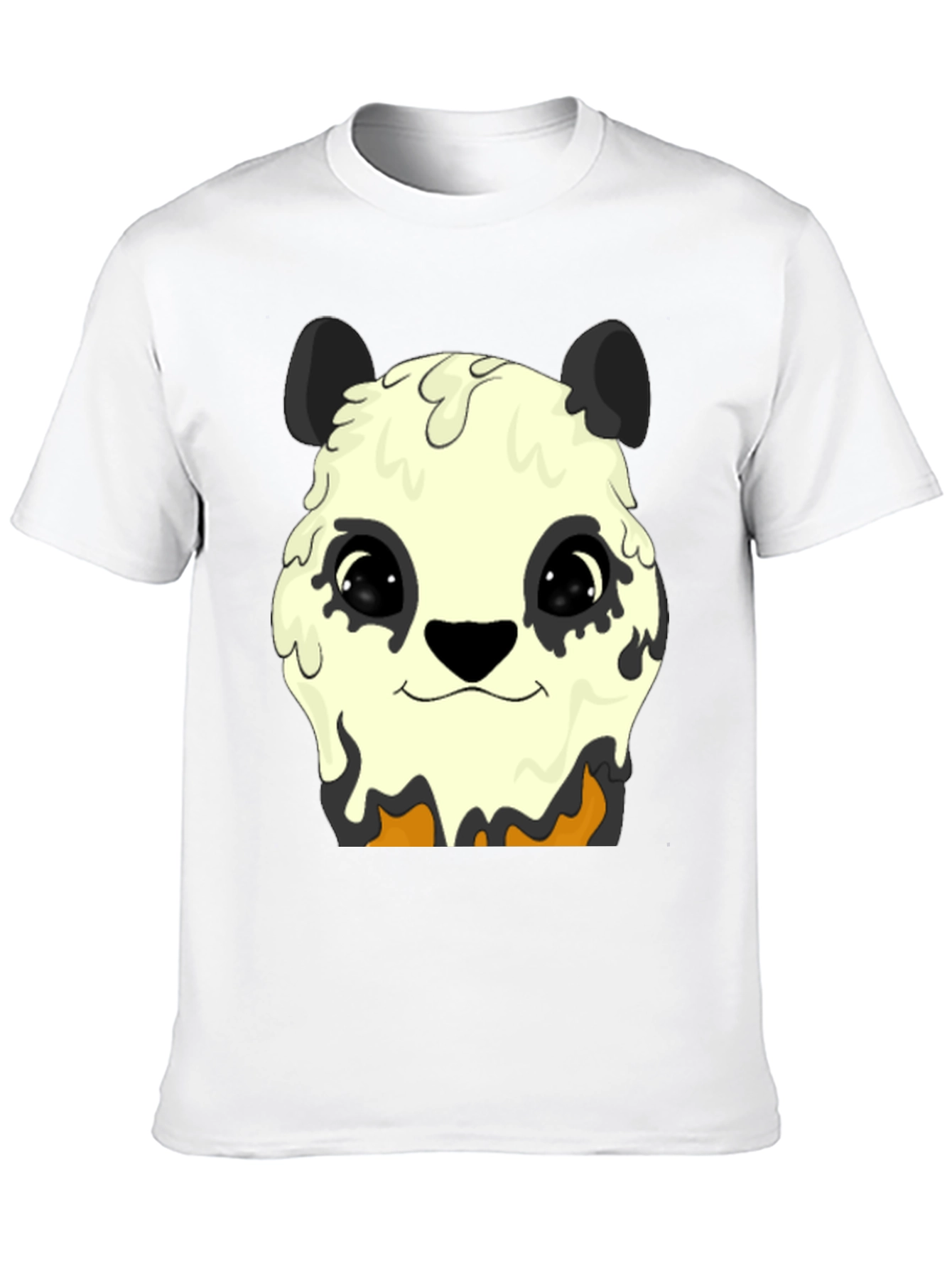 Melting Panda Graphic Tee - Trendy Animal Print Shirt