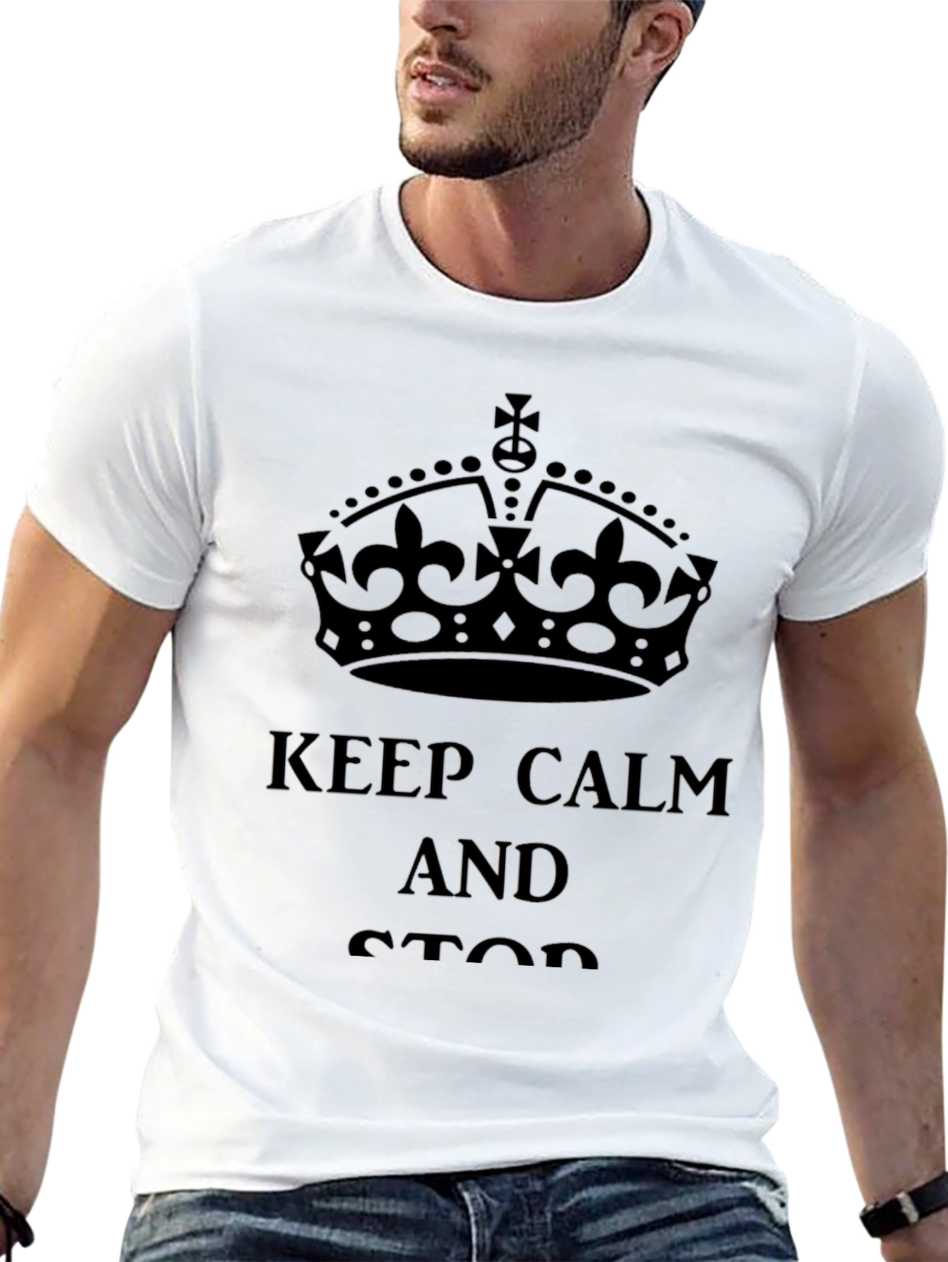 Keep Calm T-Shirt - Classic Crown Design