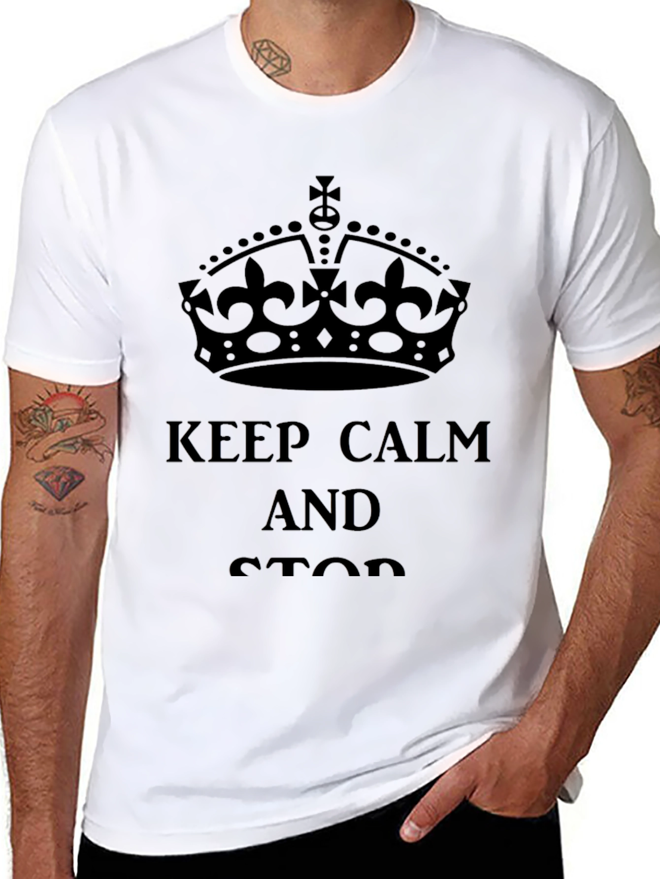 Keep Calm T-Shirt - Classic Crown Design