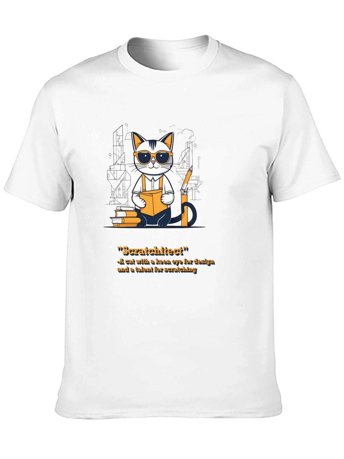 Scratchitect T-Shirt - Cat Architect Design