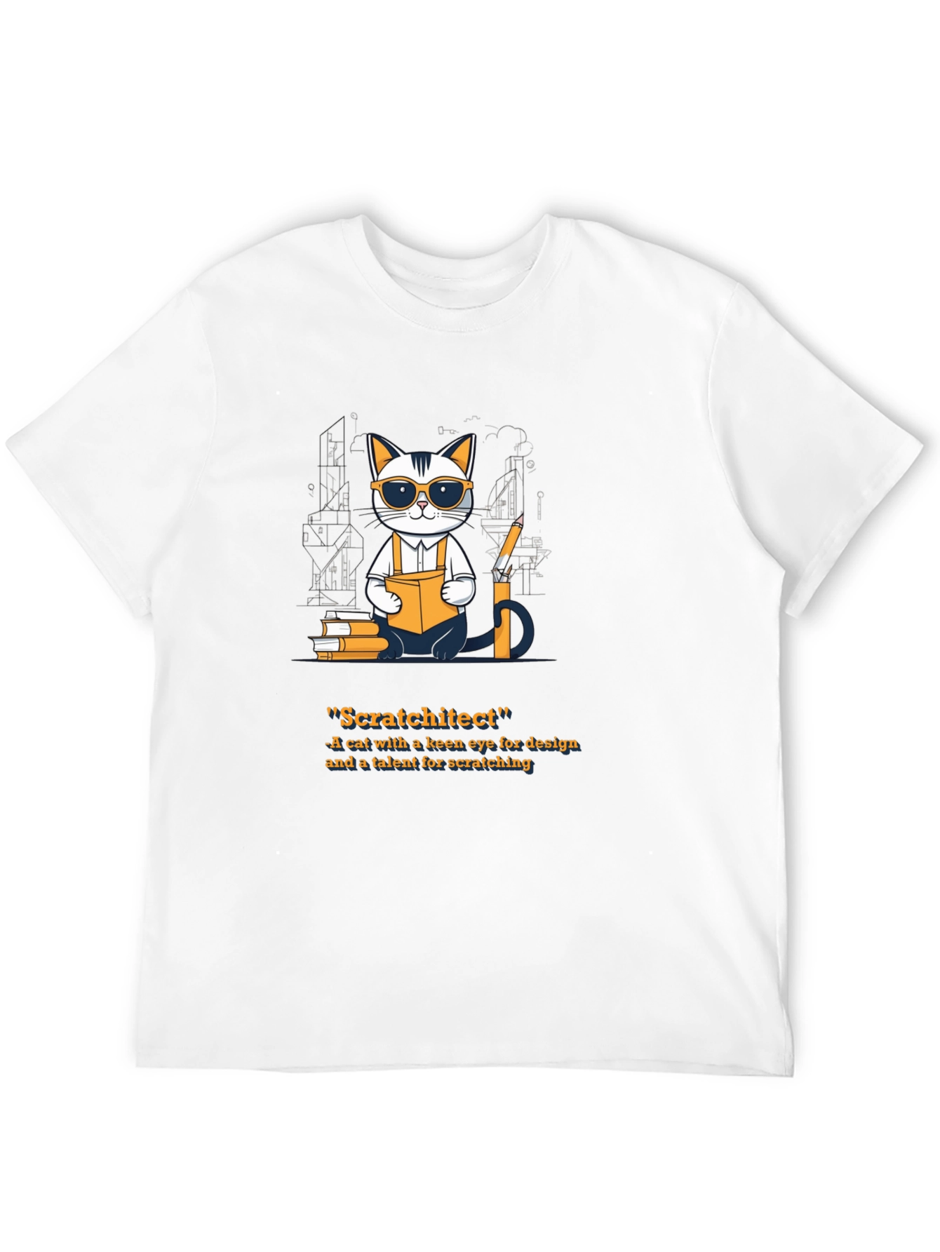 Scratchitect T-Shirt - Cat Architect Design