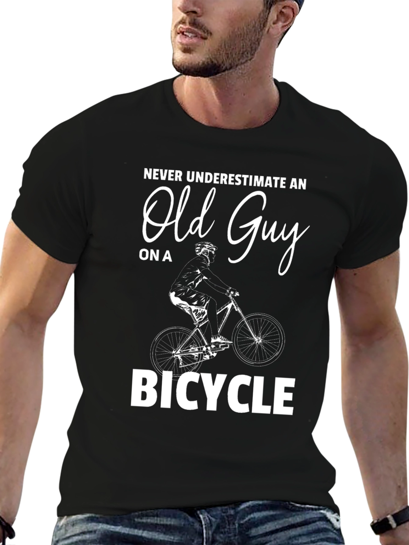 Never Underestimate an Old Guy on a Bicycle T-Shirt