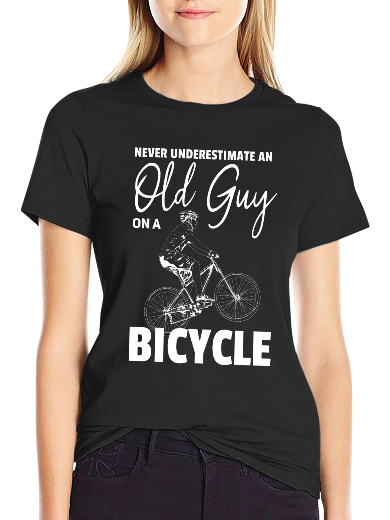 Never Underestimate an Old Guy on a Bicycle T-Shirt