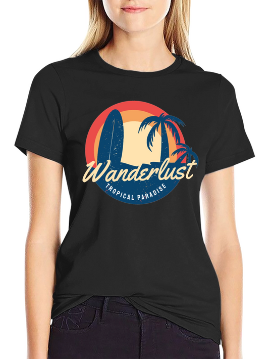 Wanderlust Tropical Paradise Graphic T-Shirt