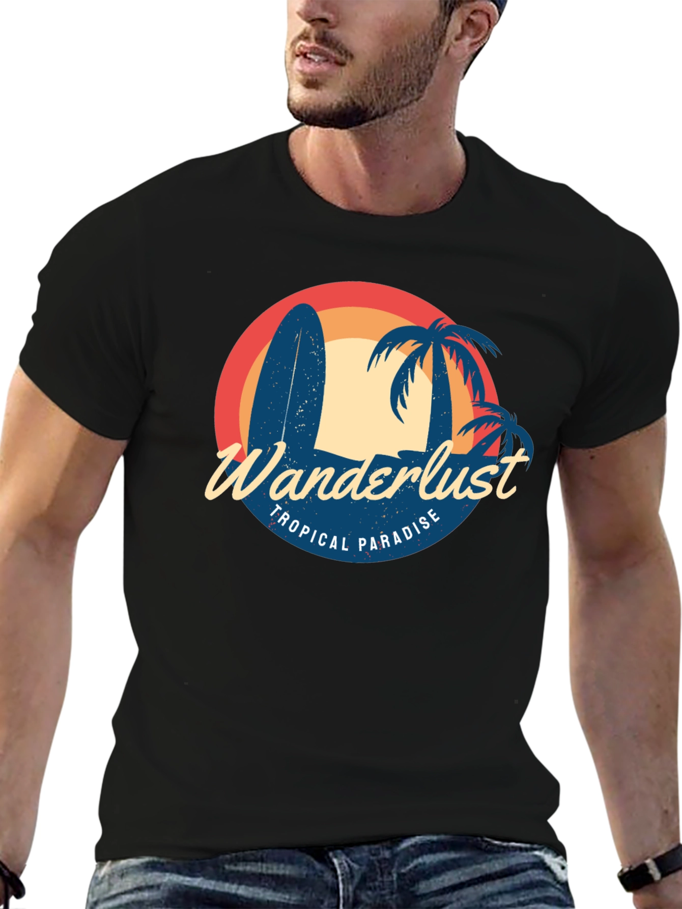 Wanderlust Tropical Paradise Graphic T-Shirt