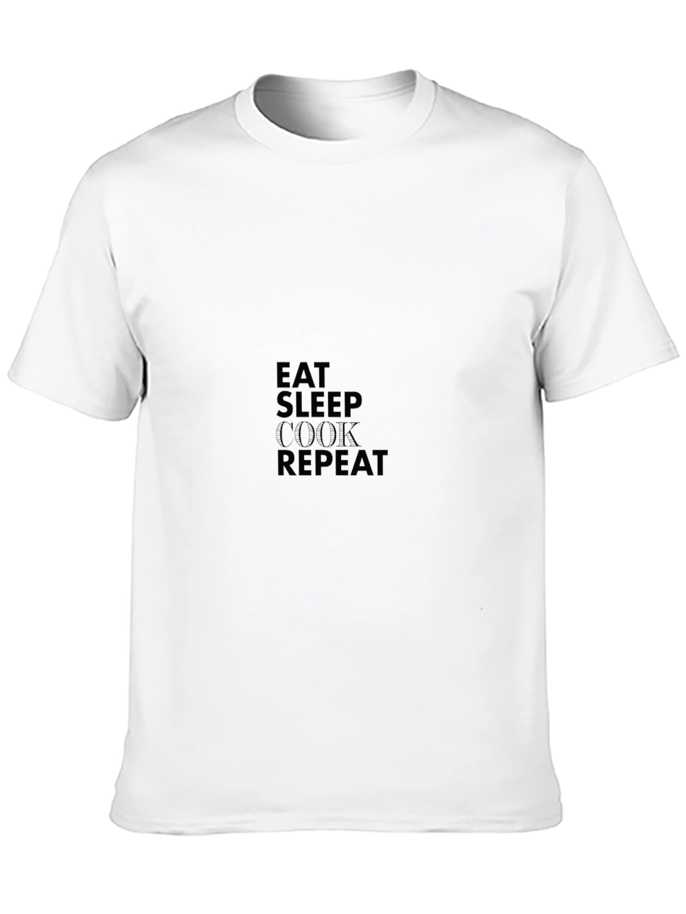 Eat Sleep Cook Repeat Black T-Shirt