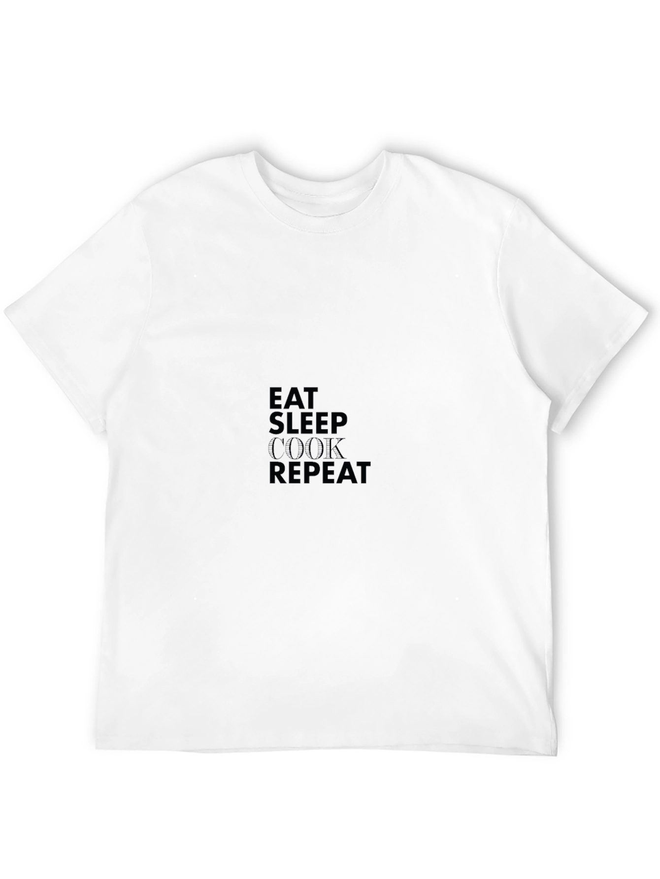 Eat Sleep Cook Repeat Black T-Shirt