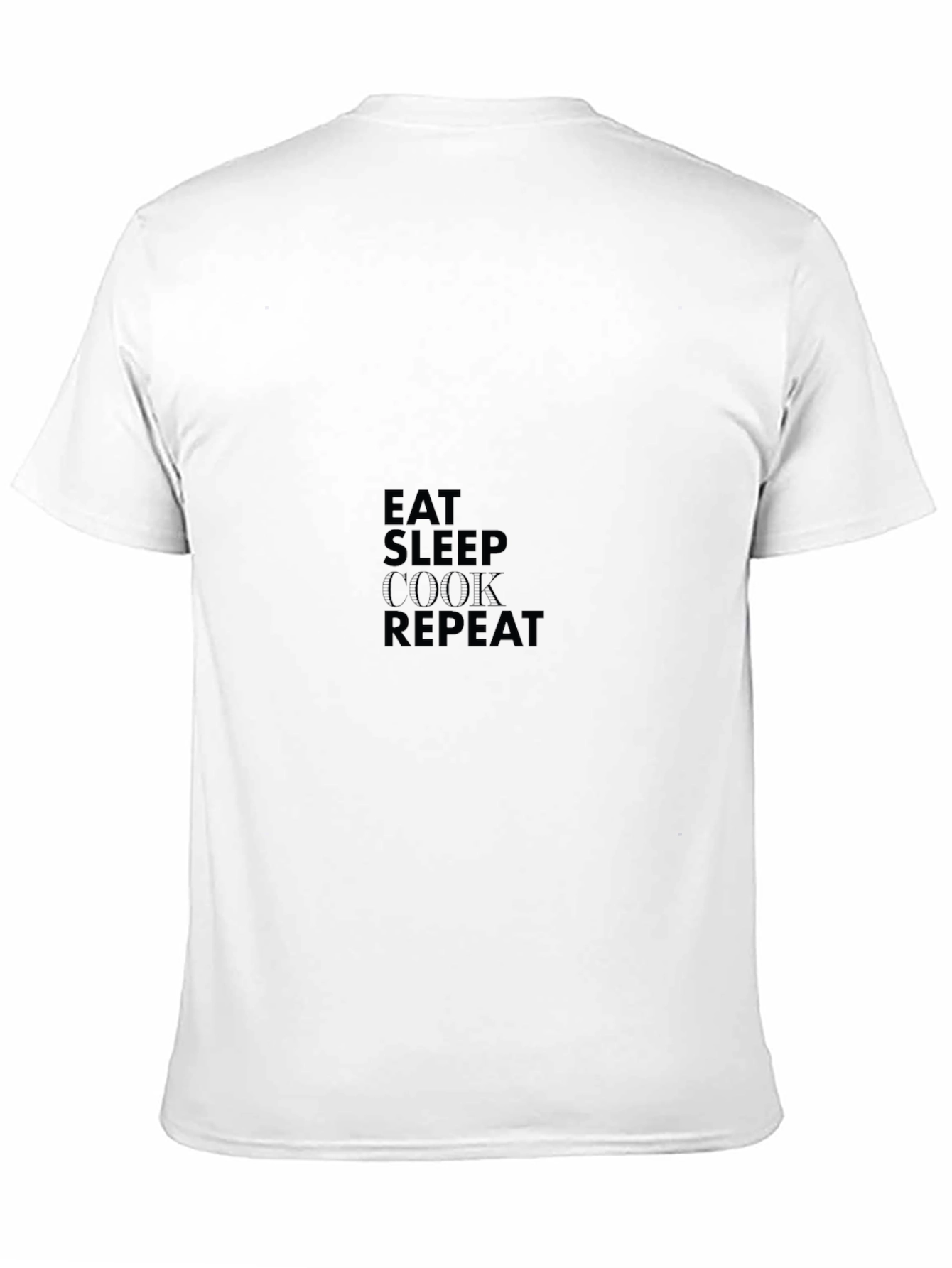 Eat Sleep Cook Repeat Black T-Shirt