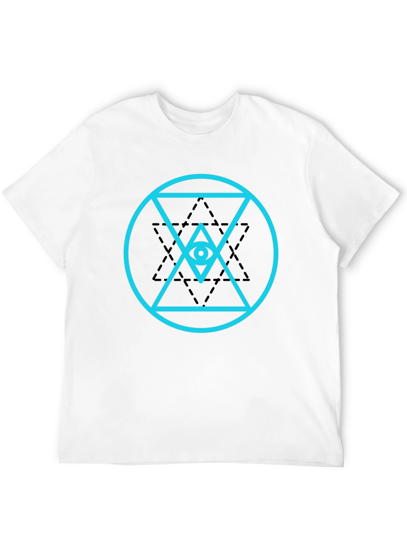 Eye in Triangle Graphic Tee - Black Cotton Blend