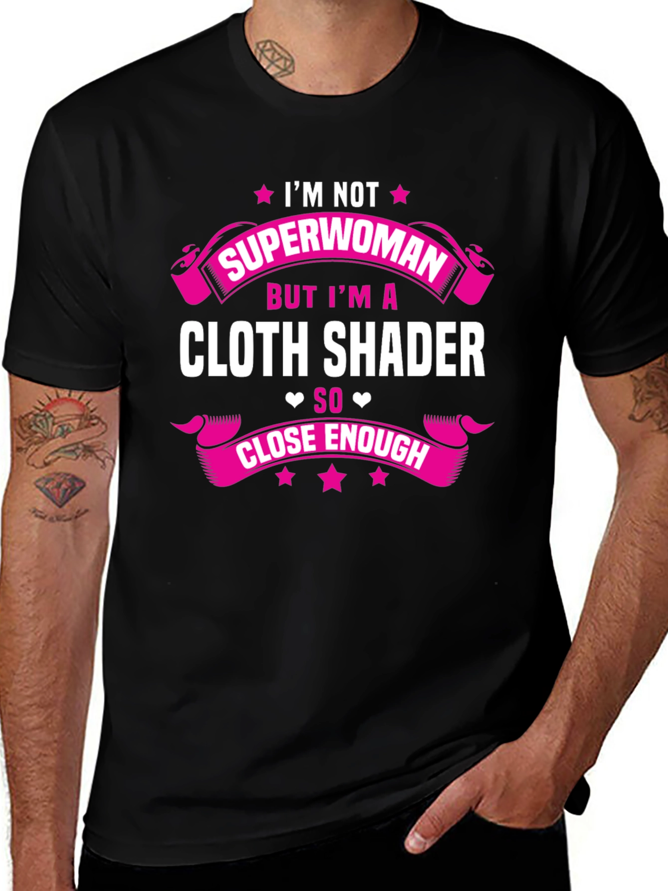 Cloth Shader T-Shirt - Superwoman Funny Tee