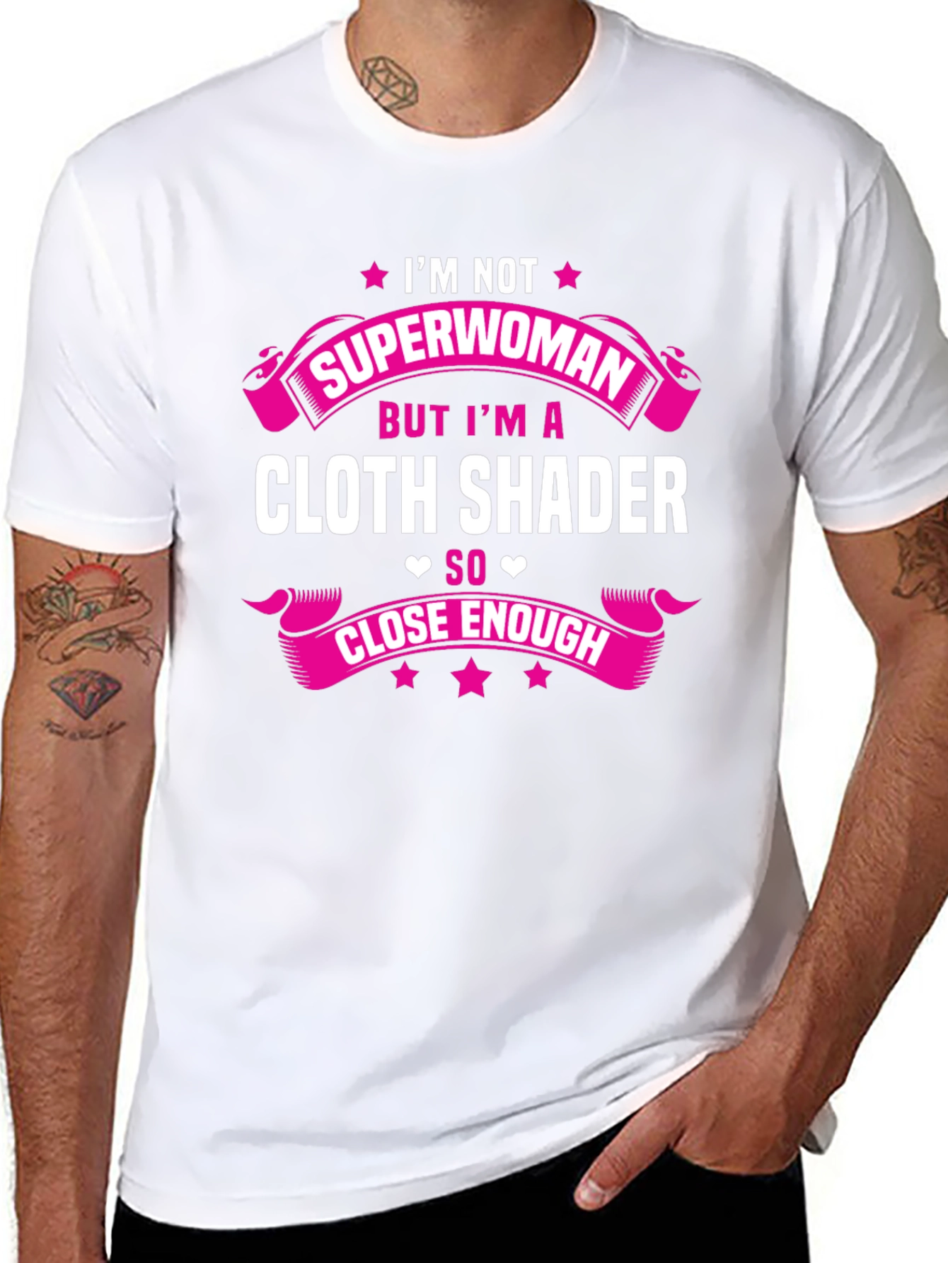 Cloth Shader T-Shirt - Superwoman Funny Tee