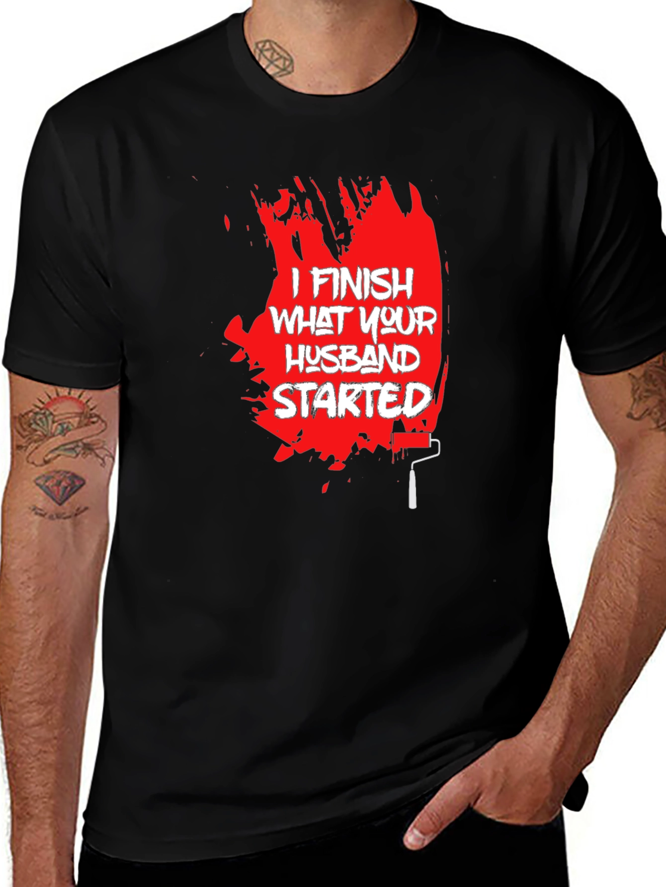 I Finish What Your Husband Started Funny T-Shirt