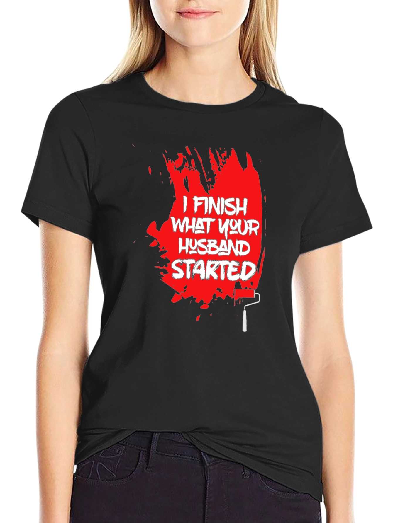 I Finish What Your Husband Started Funny T-Shirt