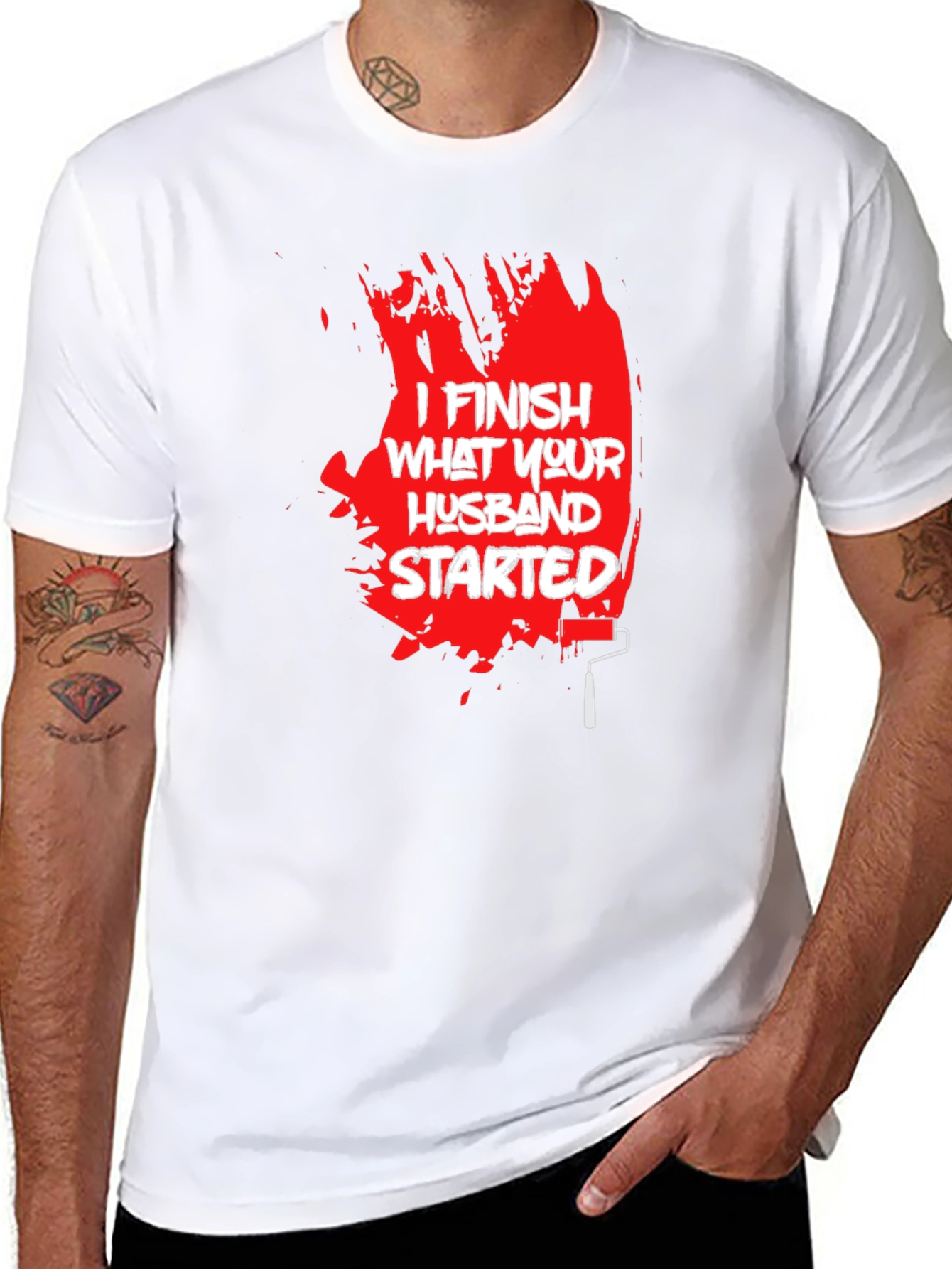 I Finish What Your Husband Started Funny T-Shirt
