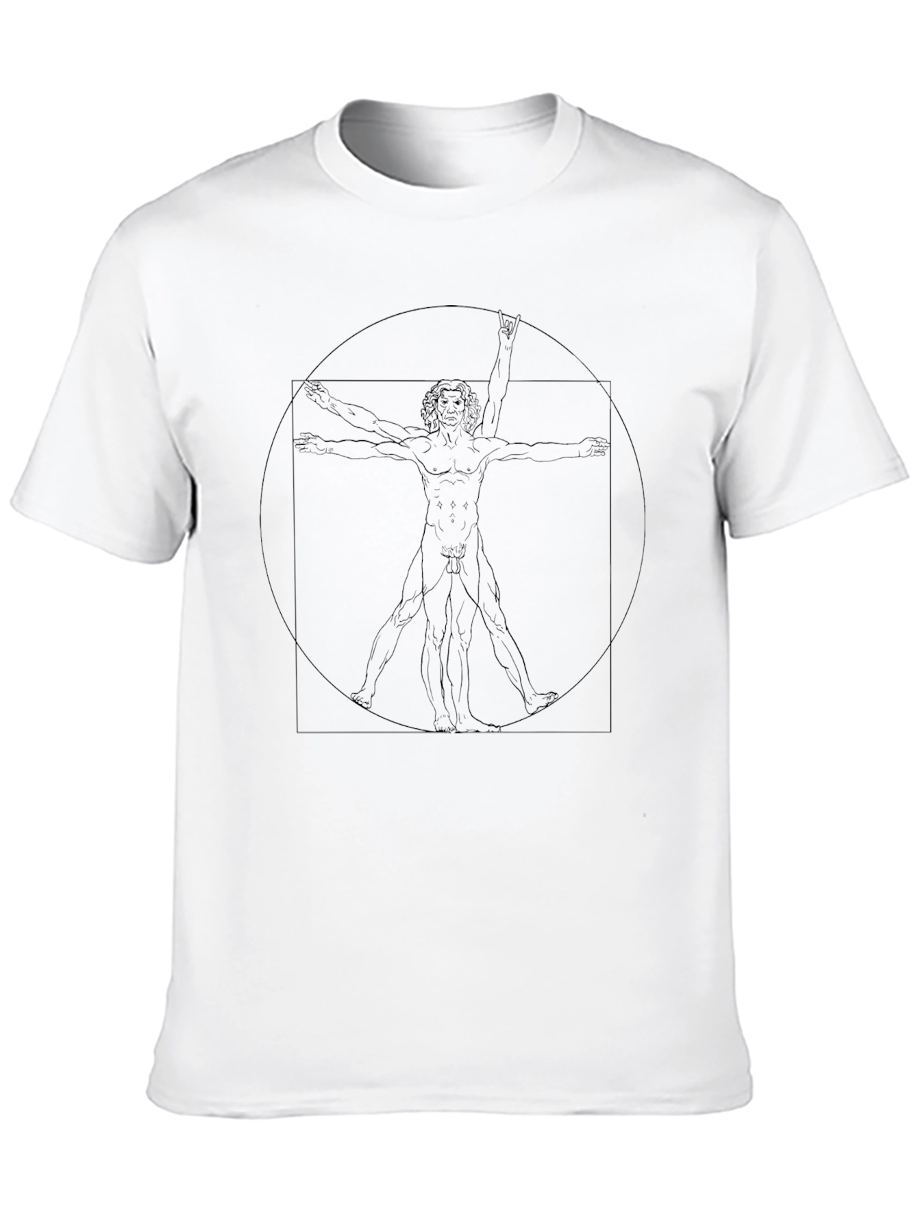 Vitruvian Man Graphic Print T-Shirt