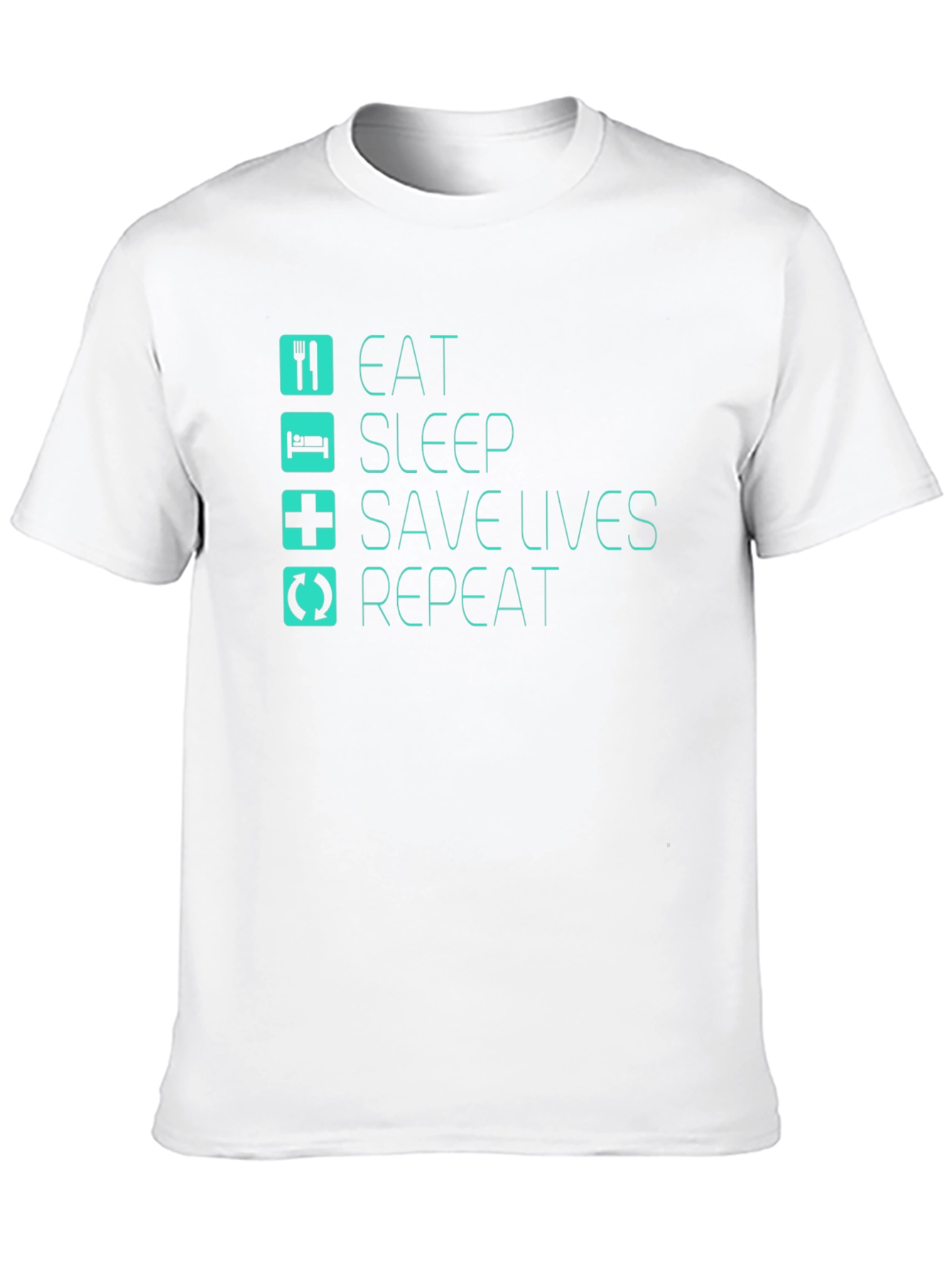Eat Sleep Save Lives Repeat Black T-Shirt