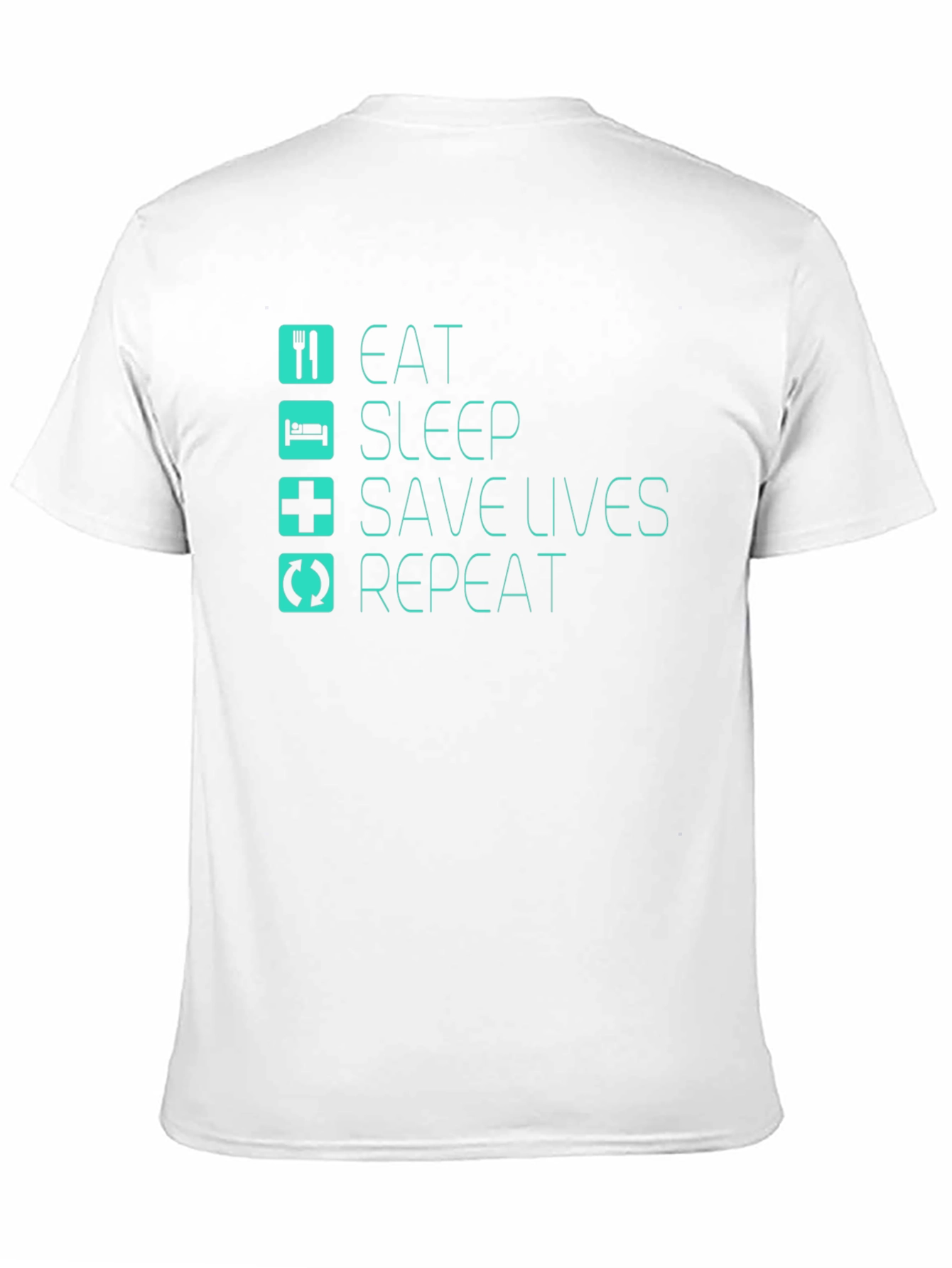 Eat Sleep Save Lives Repeat Black T-Shirt