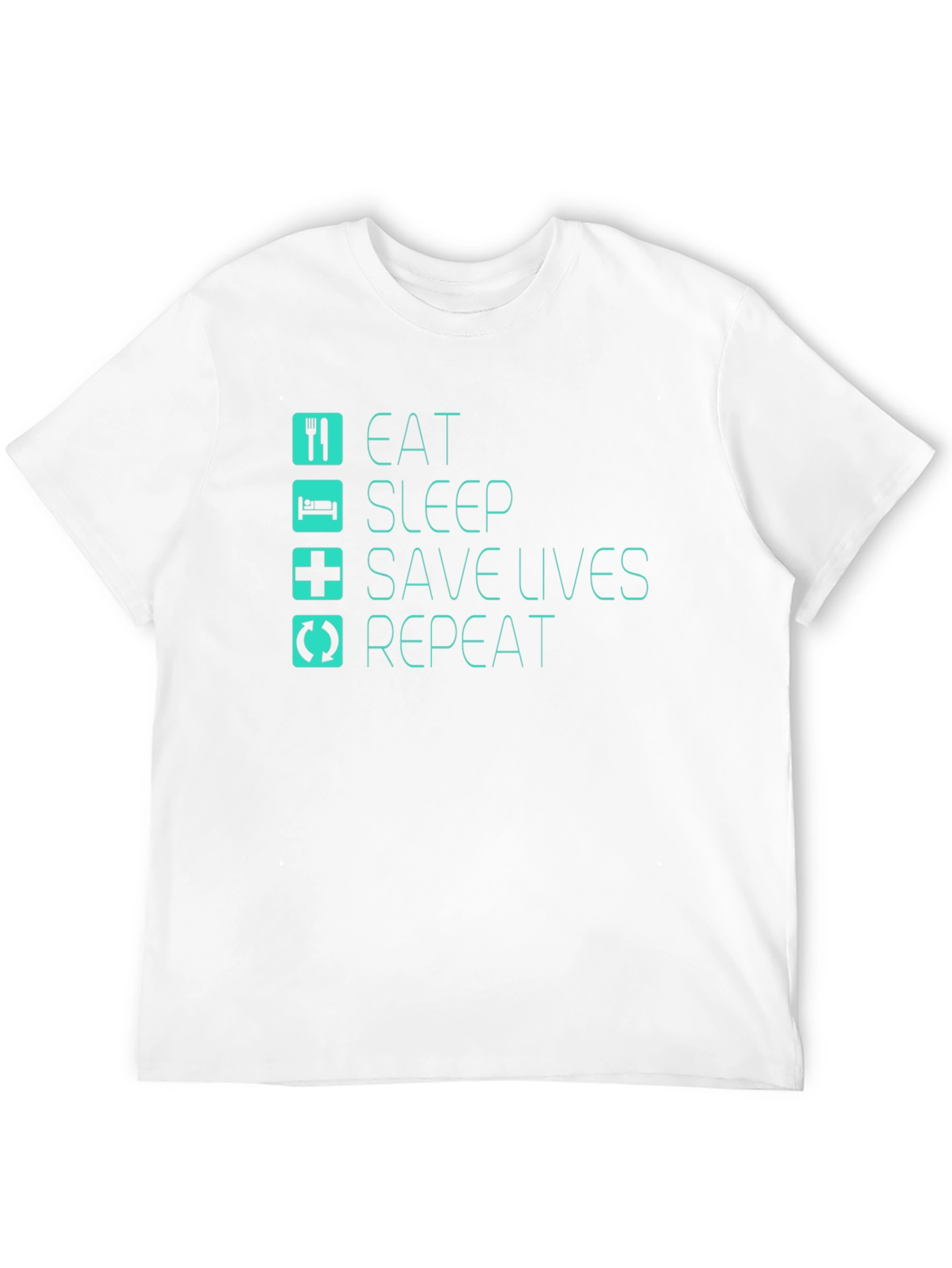 Eat Sleep Save Lives Repeat Black T-Shirt