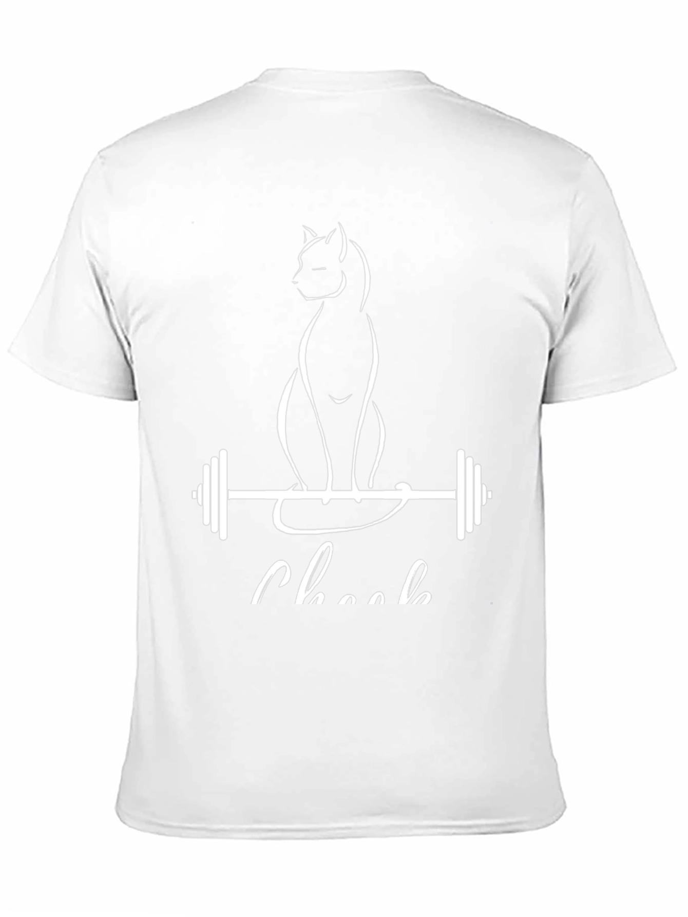 Cat Lifting Weights Black T-Shirt - Gym Humor