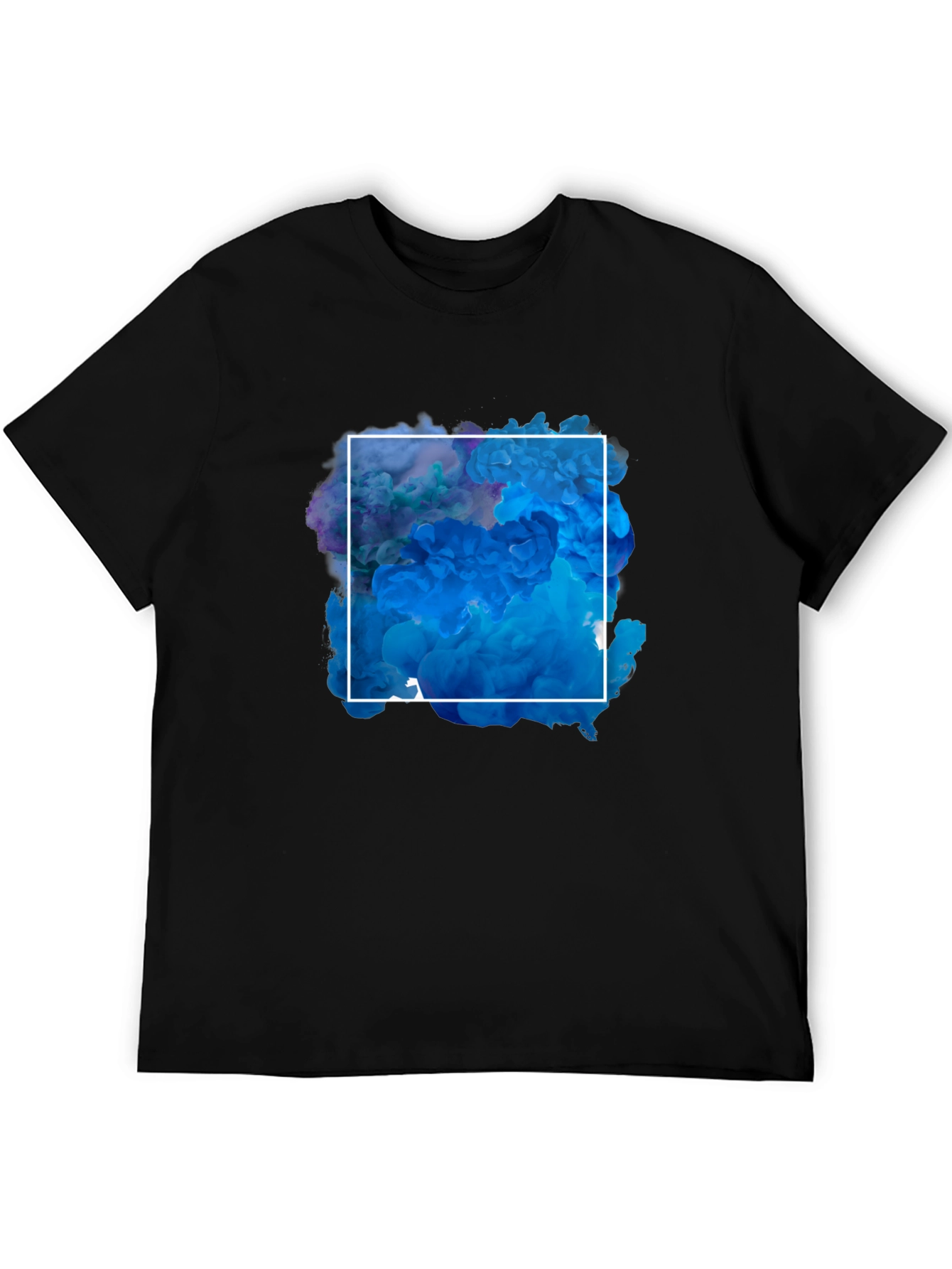 Abstract Smoke Square Graphic T-Shirt
