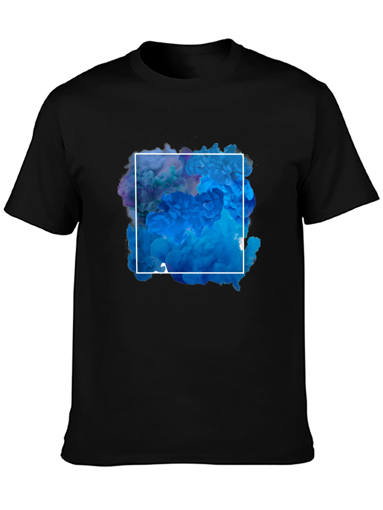 Abstract Smoke Square Graphic T-Shirt