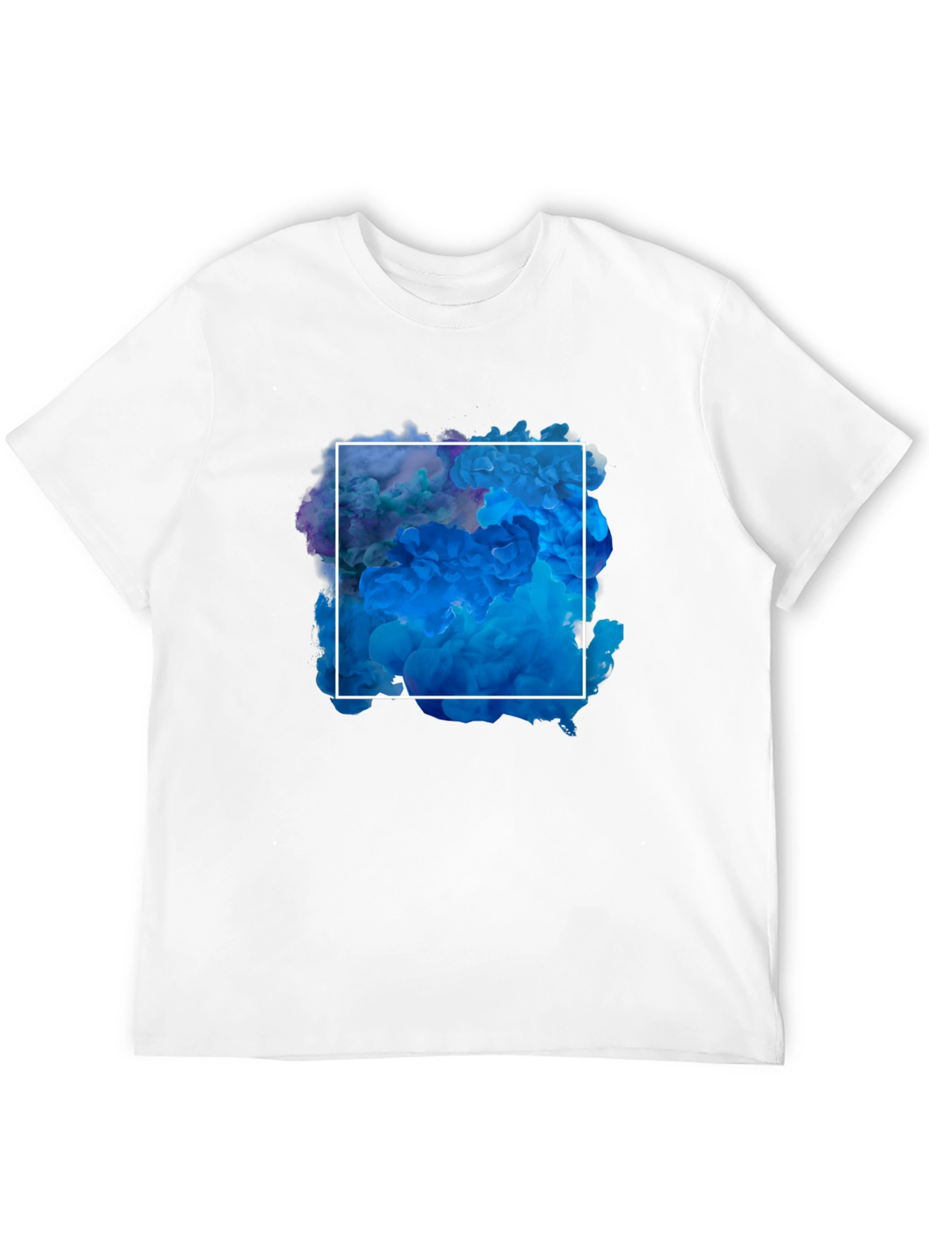 Abstract Smoke Square Graphic T-Shirt