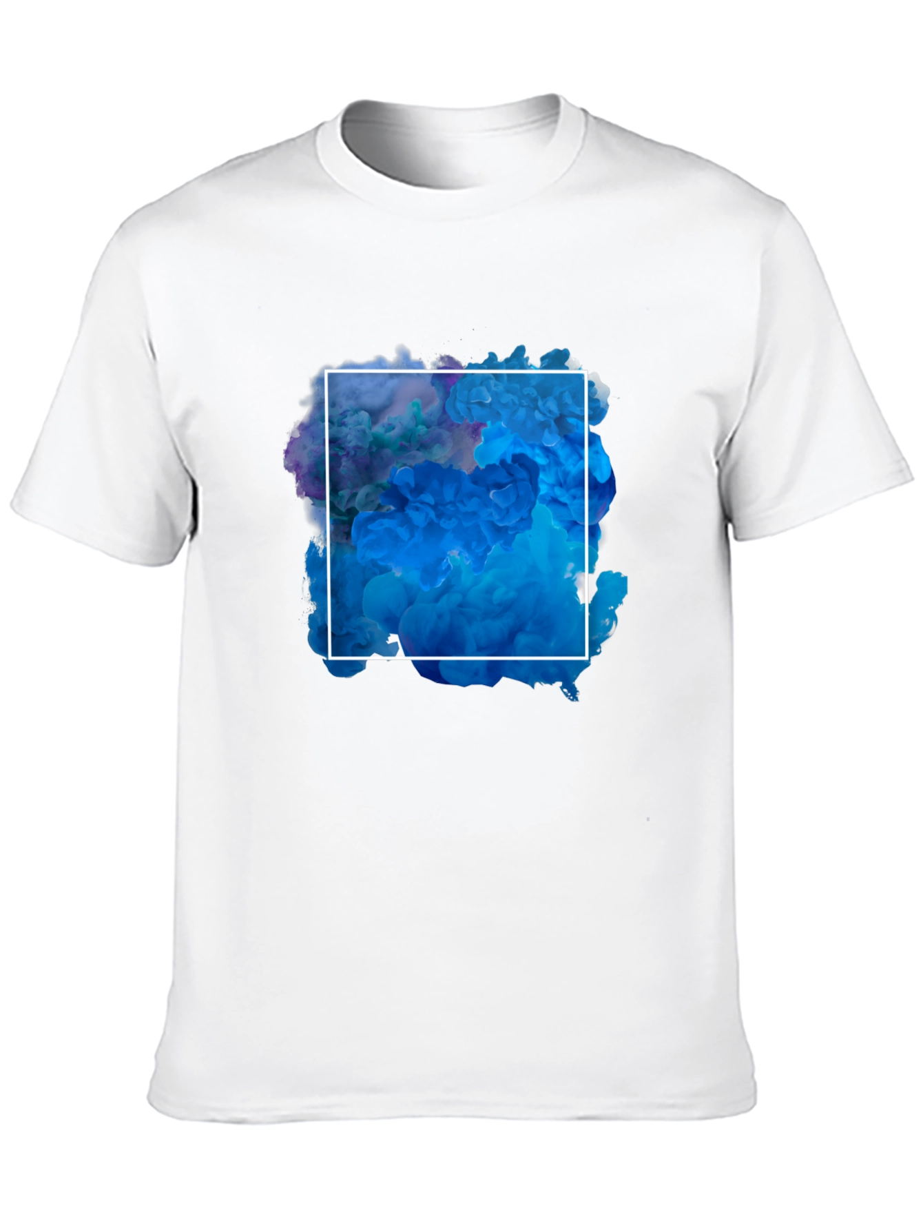 Abstract Smoke Square Graphic T-Shirt