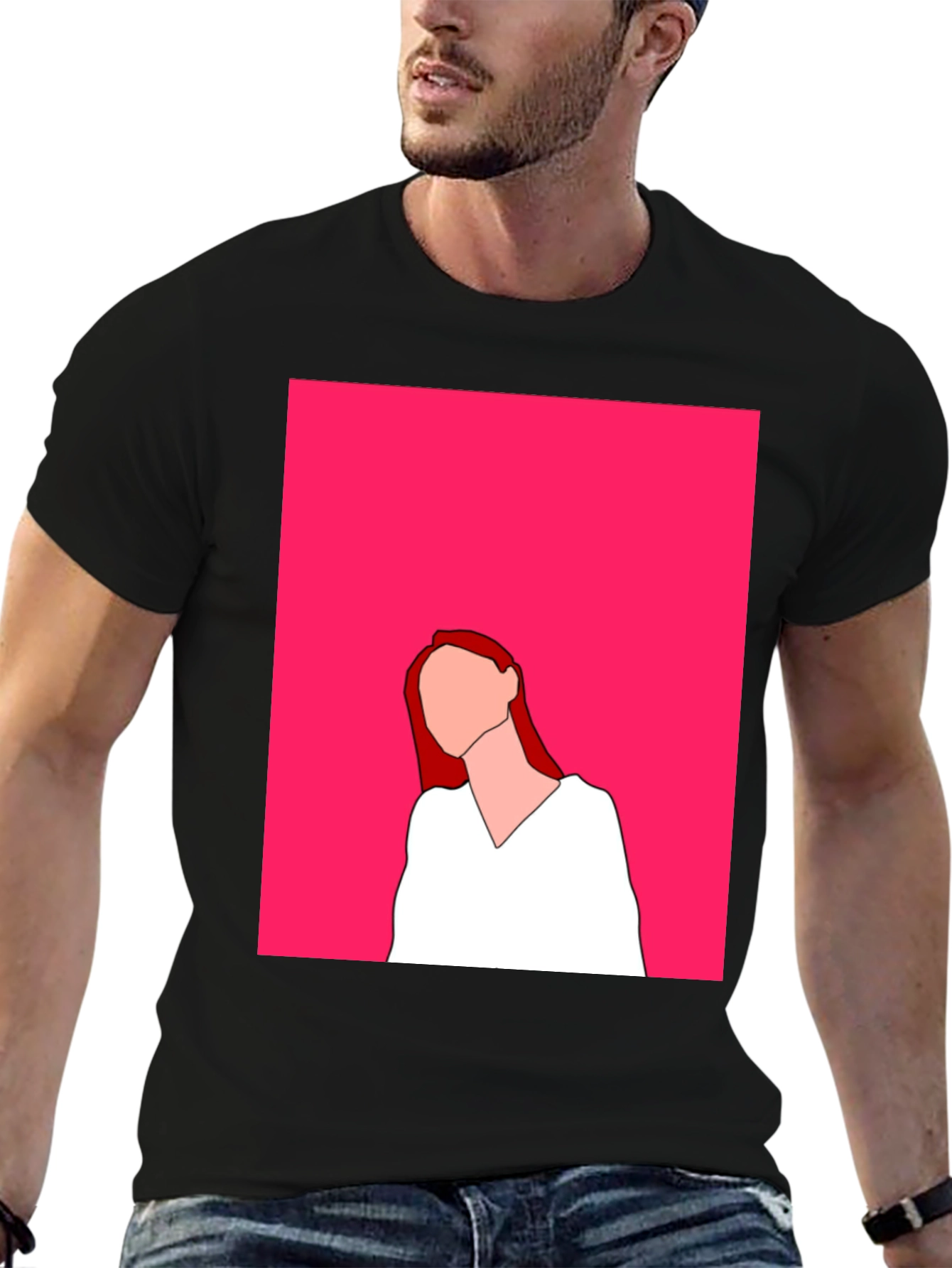 Minimalist Woman Portrait Graphic Tee