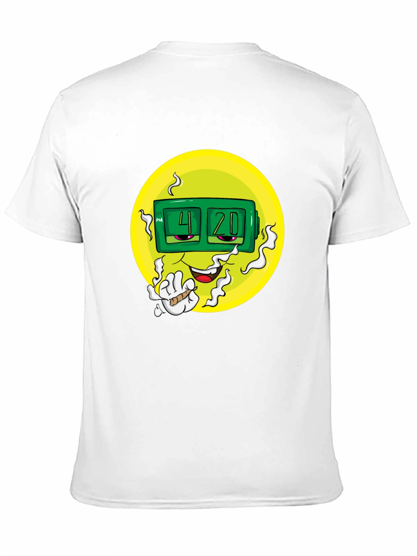 420 Time Smiley Face Graphic Tee
