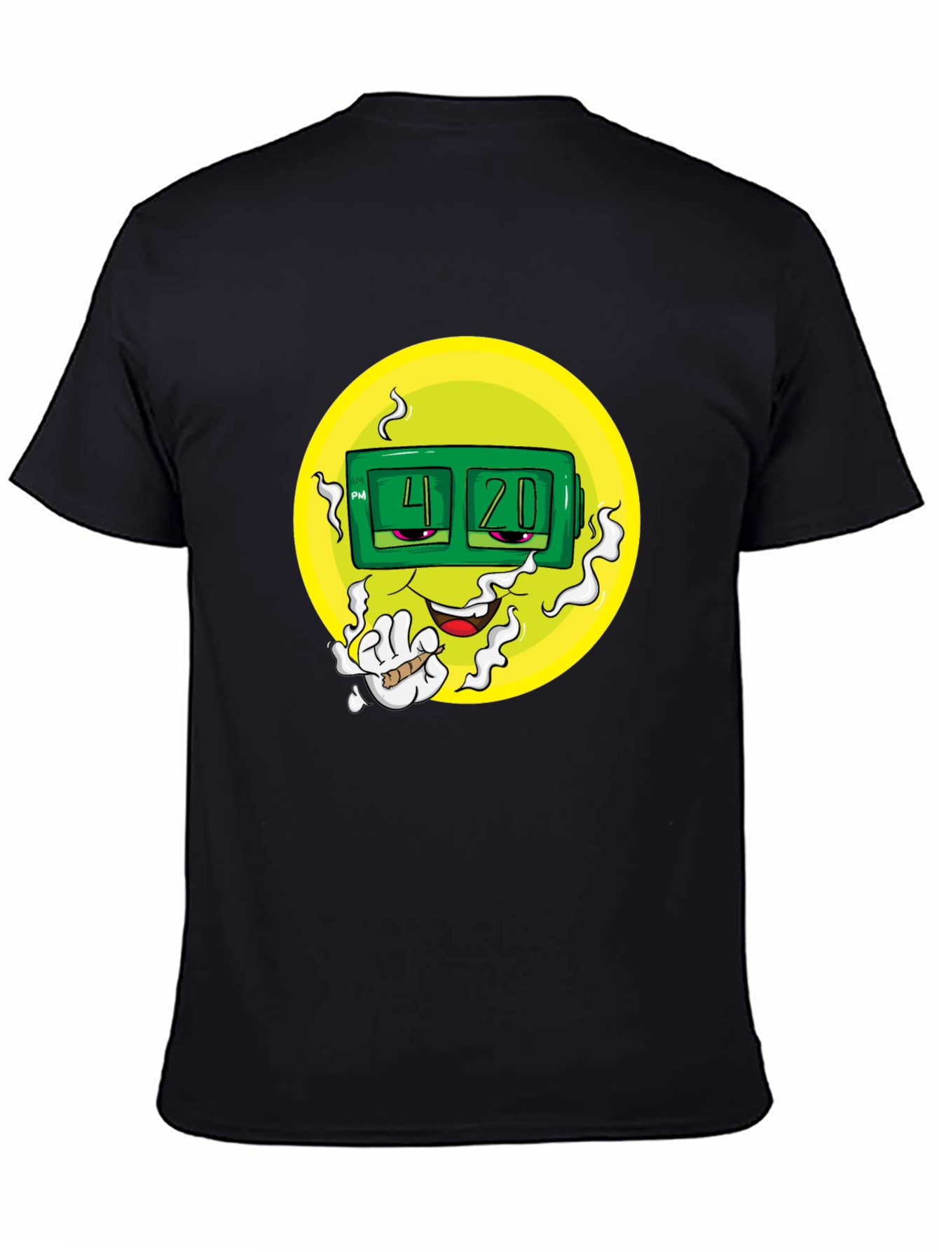 420 Time Smiley Face Graphic Tee