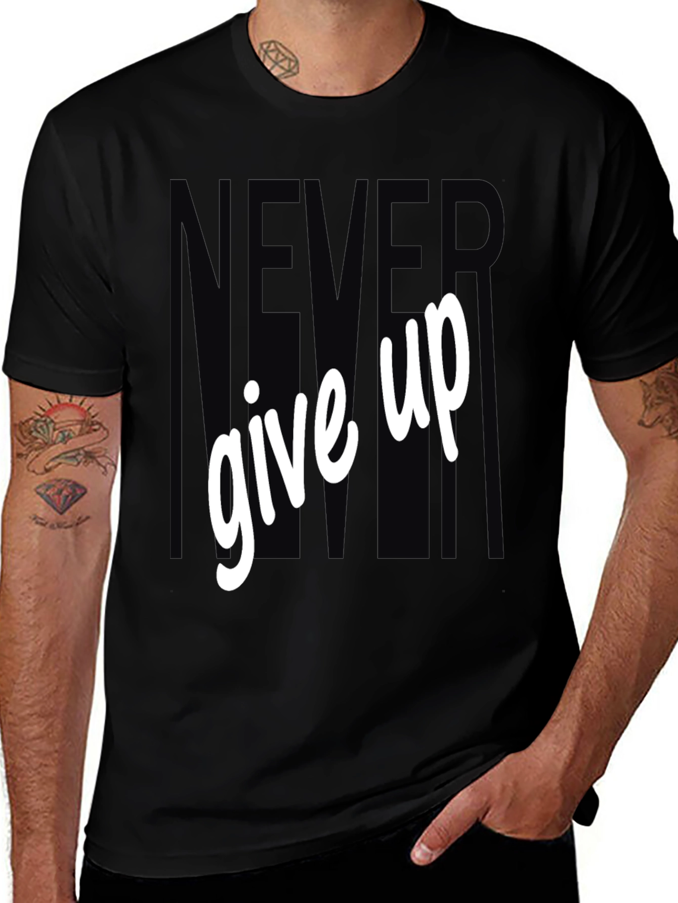 Never Give Up Graphic Tee