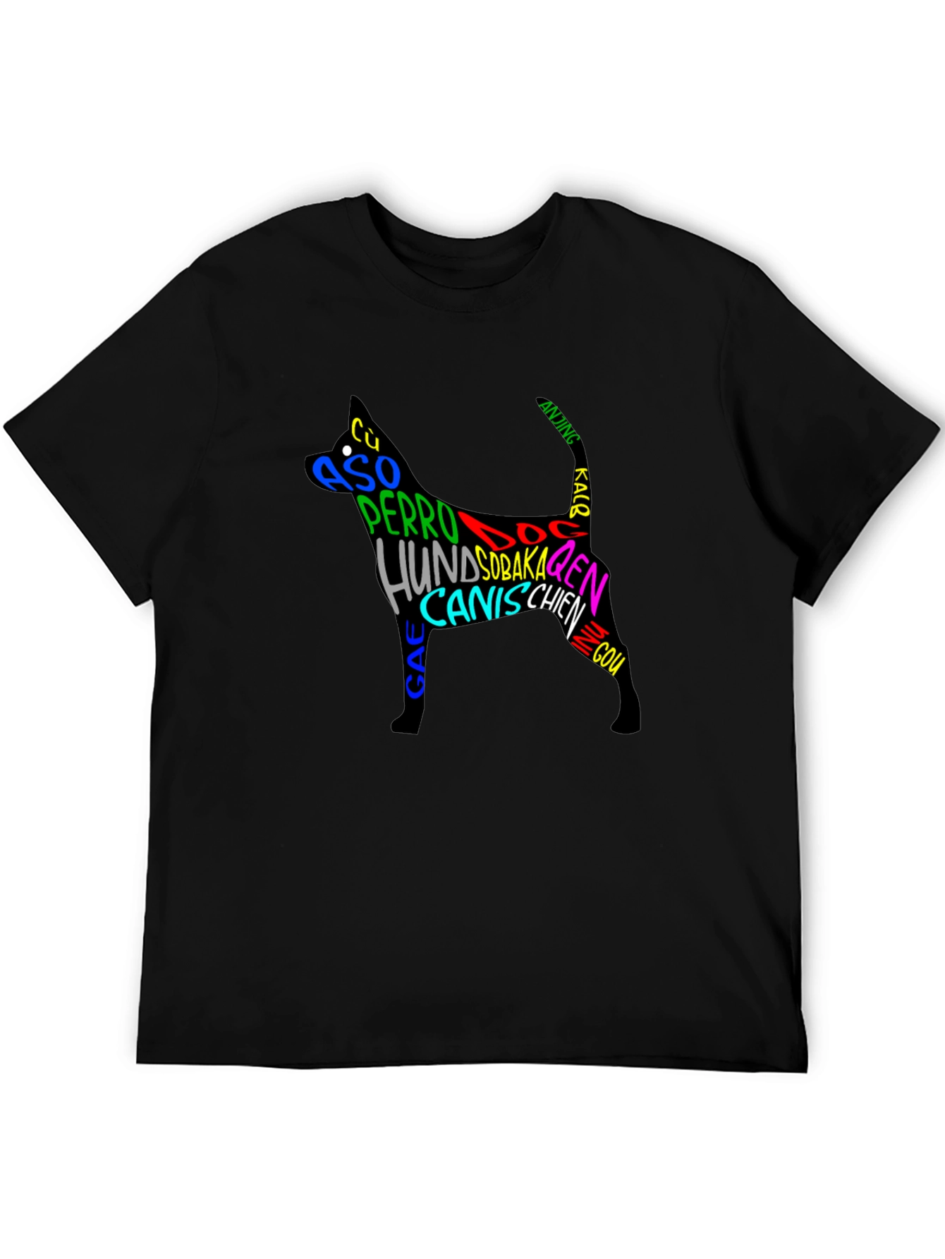 Dog Breeds Black T-Shirt