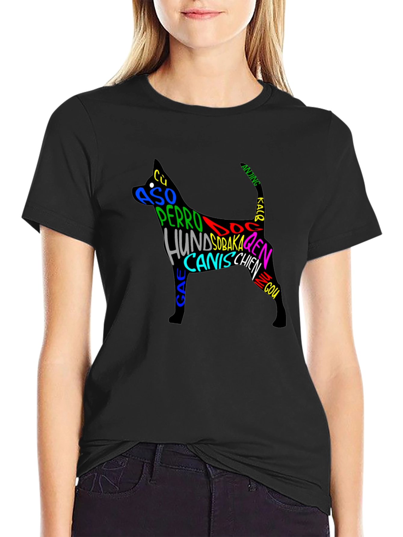 Dog Breeds Black T-Shirt
