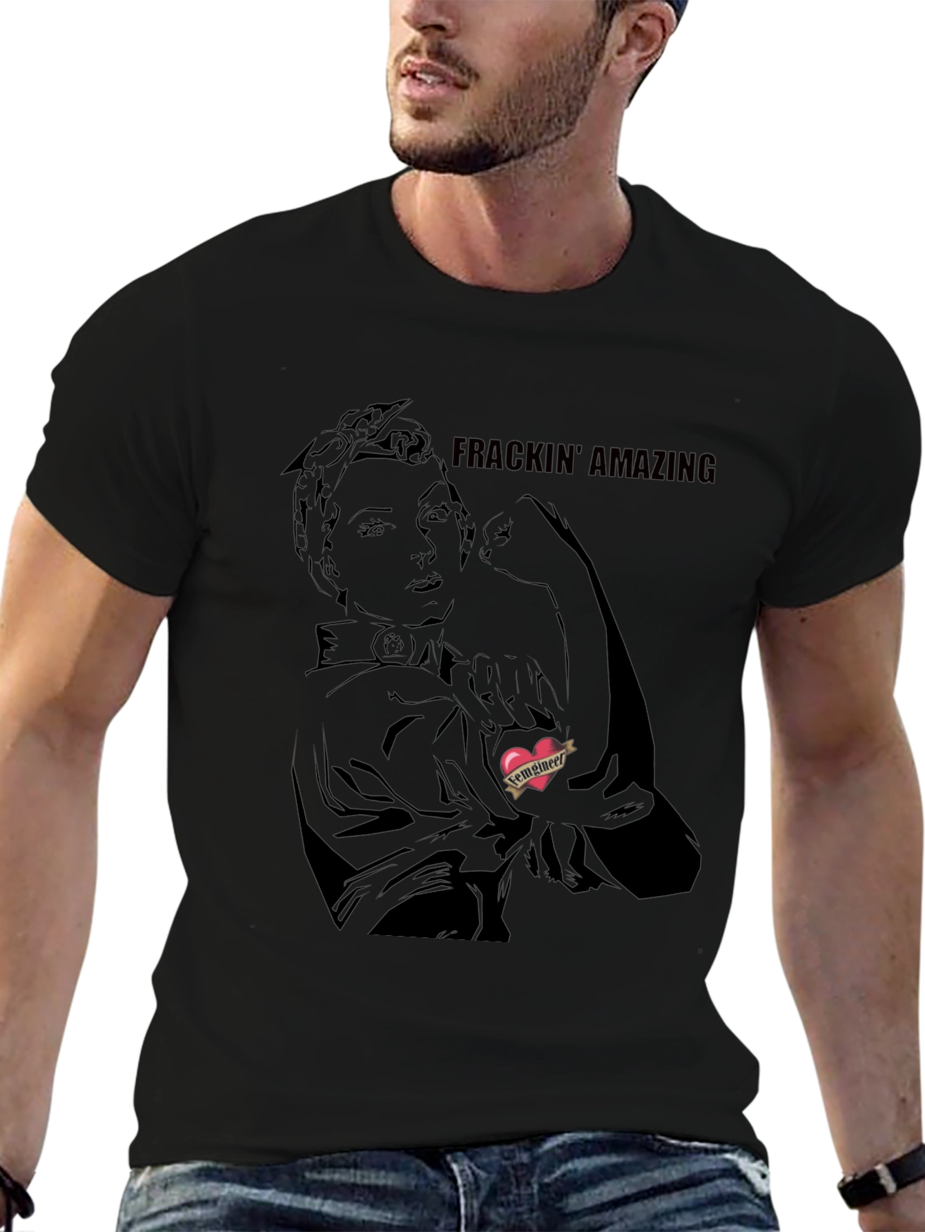 Frackin Amazing Rosie the Riveter Graphic Tee