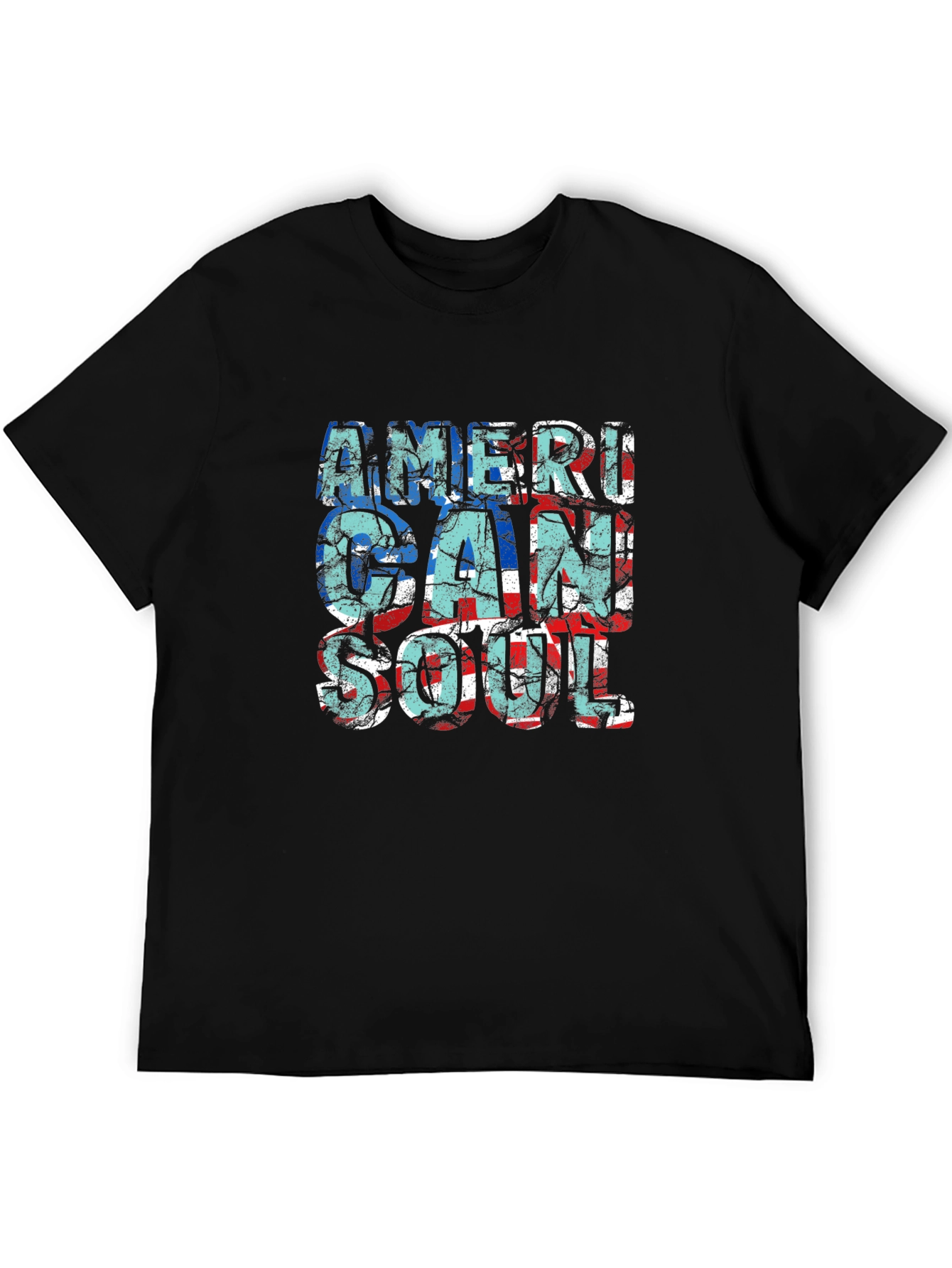 American Soul Graphic Print Black T-Shirt