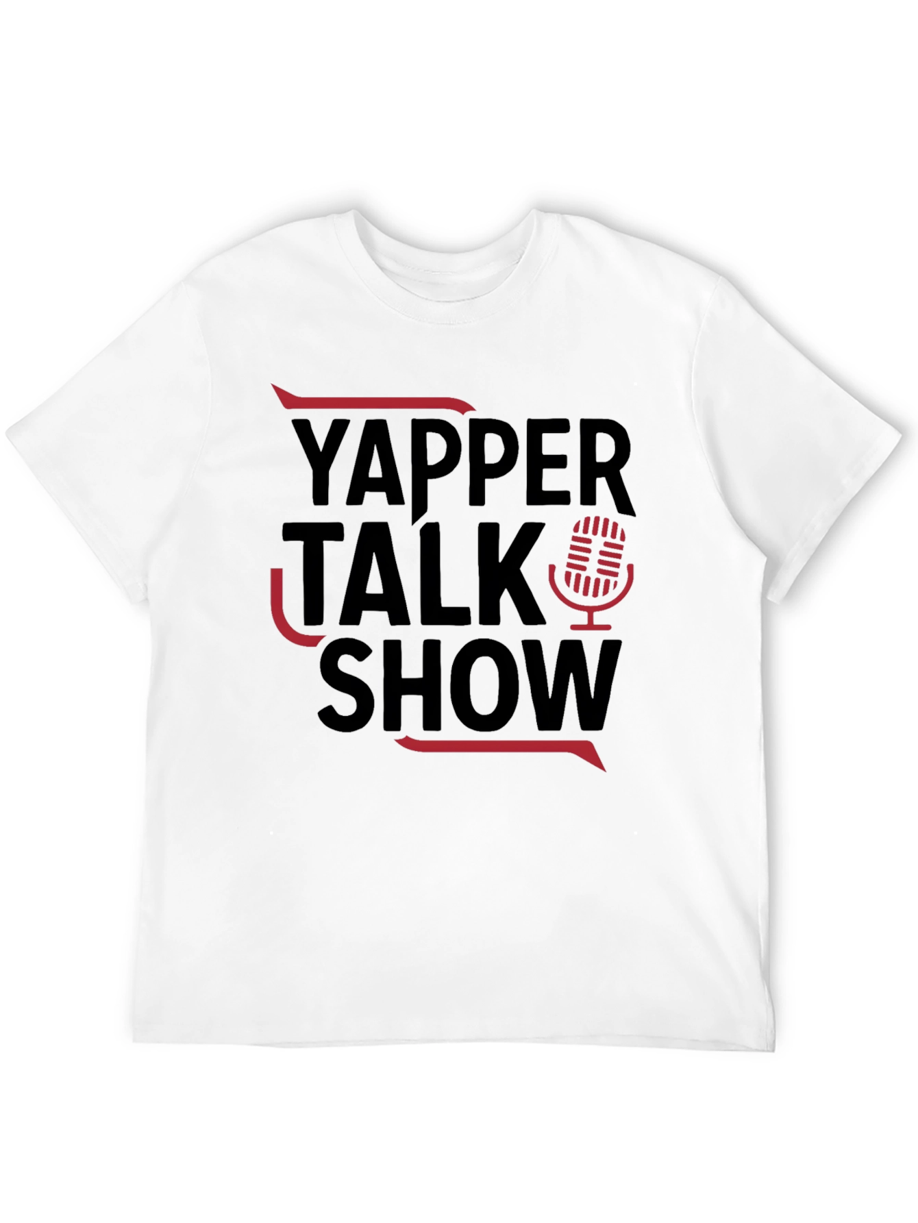 Yapper Talk Show Black Graphic Tee