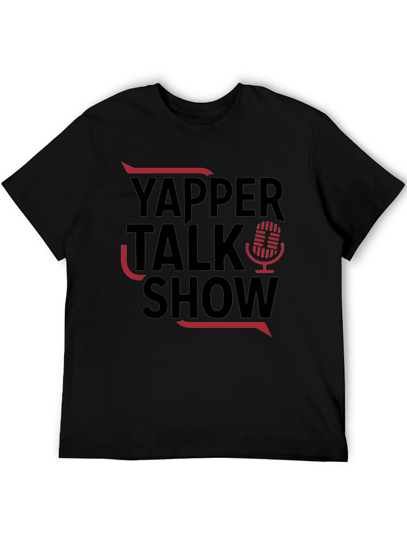 Yapper Talk Show Black Graphic Tee