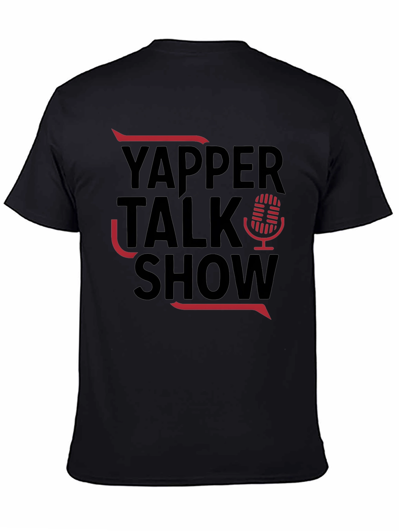 Yapper Talk Show Black Graphic Tee