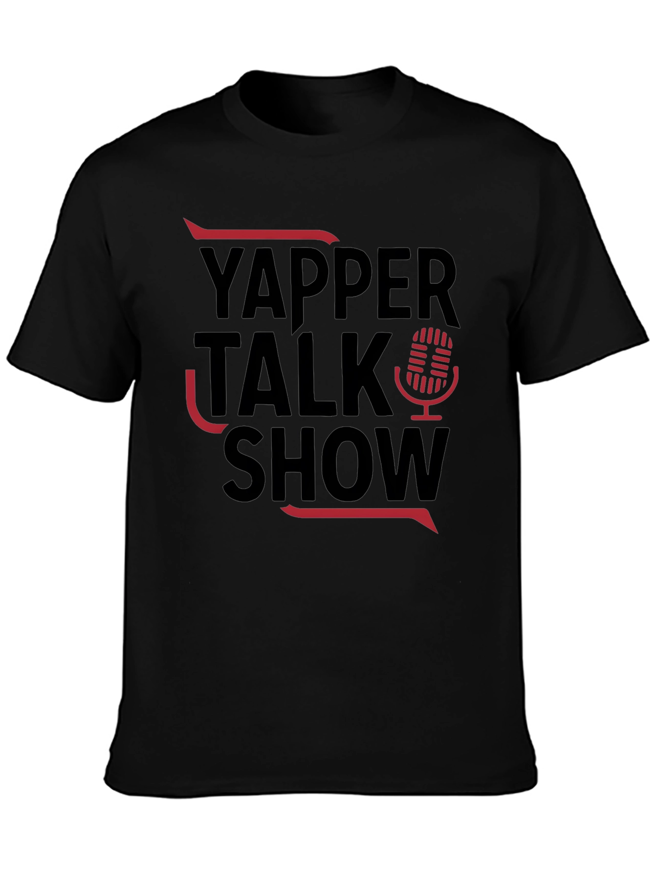 Yapper Talk Show Black Graphic Tee